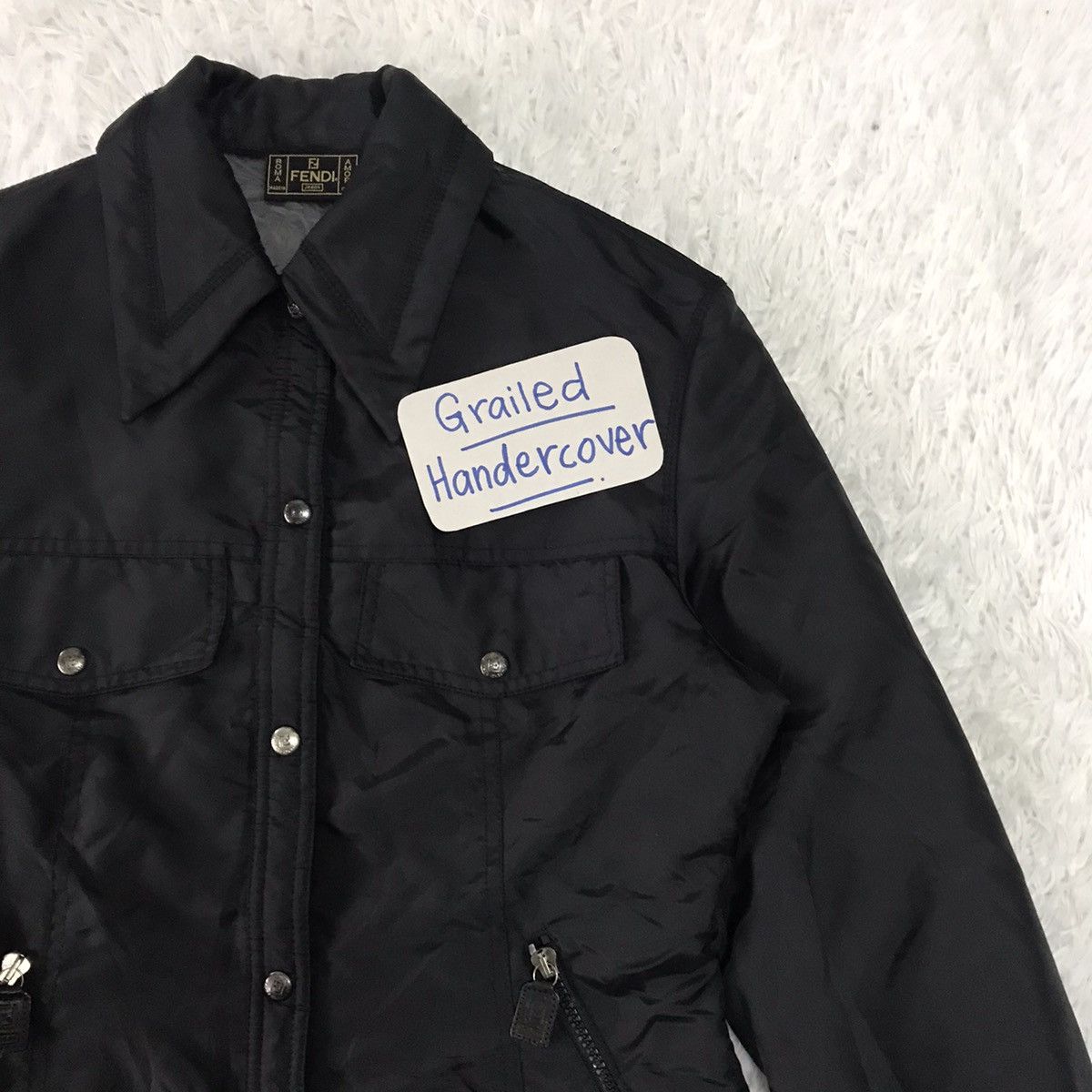 Fendi Vtg Fendi Jeans Logo Back Mesh Jacket Size XS / US 0-2 / IT 36-38 - 5 Thumbnail
