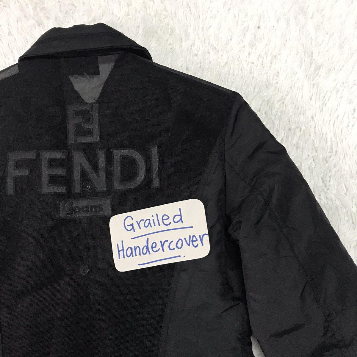 Fendi Vtg Fendi Jeans Logo Back Mesh Jacket Size XS / US 0-2 / IT 36-38 - 11 Thumbnail