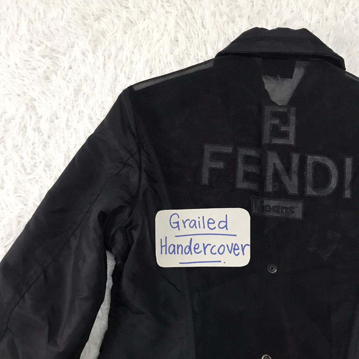 Fendi Vtg Fendi Jeans Logo Back Mesh Jacket Size XS / US 0-2 / IT 36-38 - 12 Thumbnail