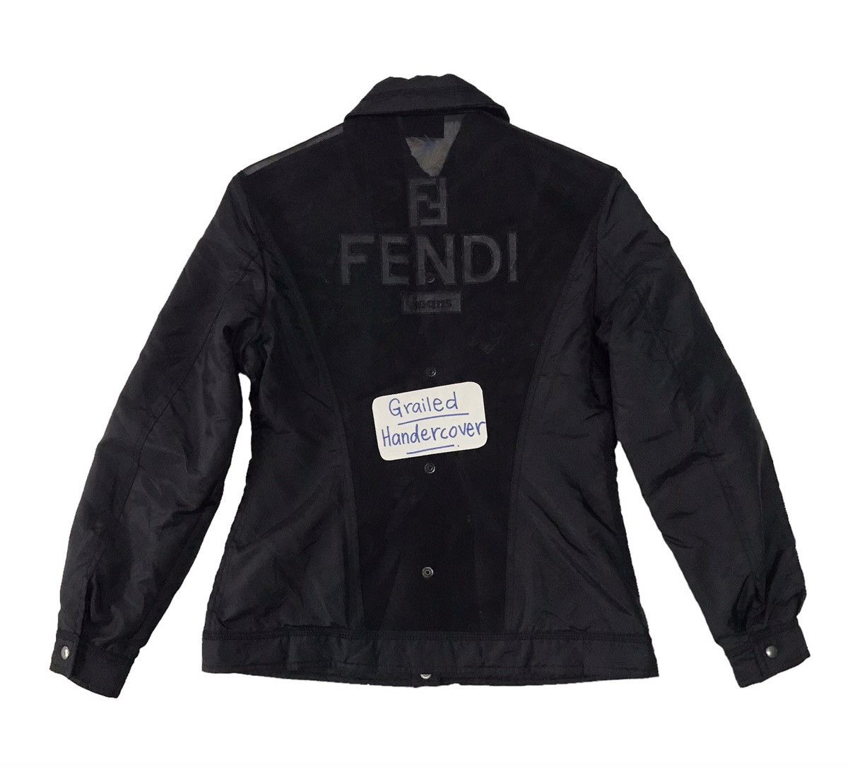 Fendi Vtg Fendi Jeans Logo Back Mesh Jacket Size XS / US 0-2 / IT 36-38 - 1 Thumbnail