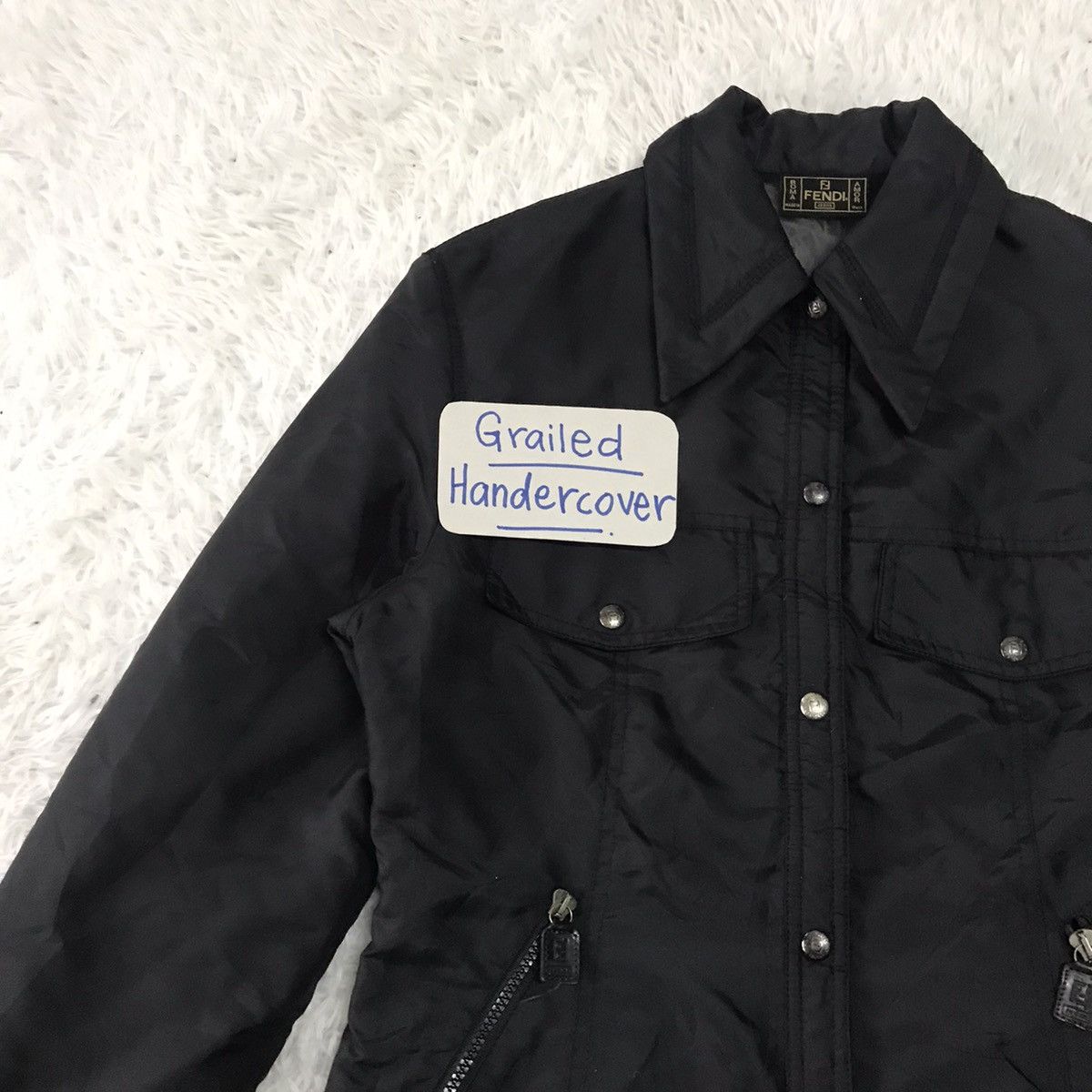 Fendi Vtg Fendi Jeans Logo Back Mesh Jacket Size XS / US 0-2 / IT 36-38 - 6 Thumbnail