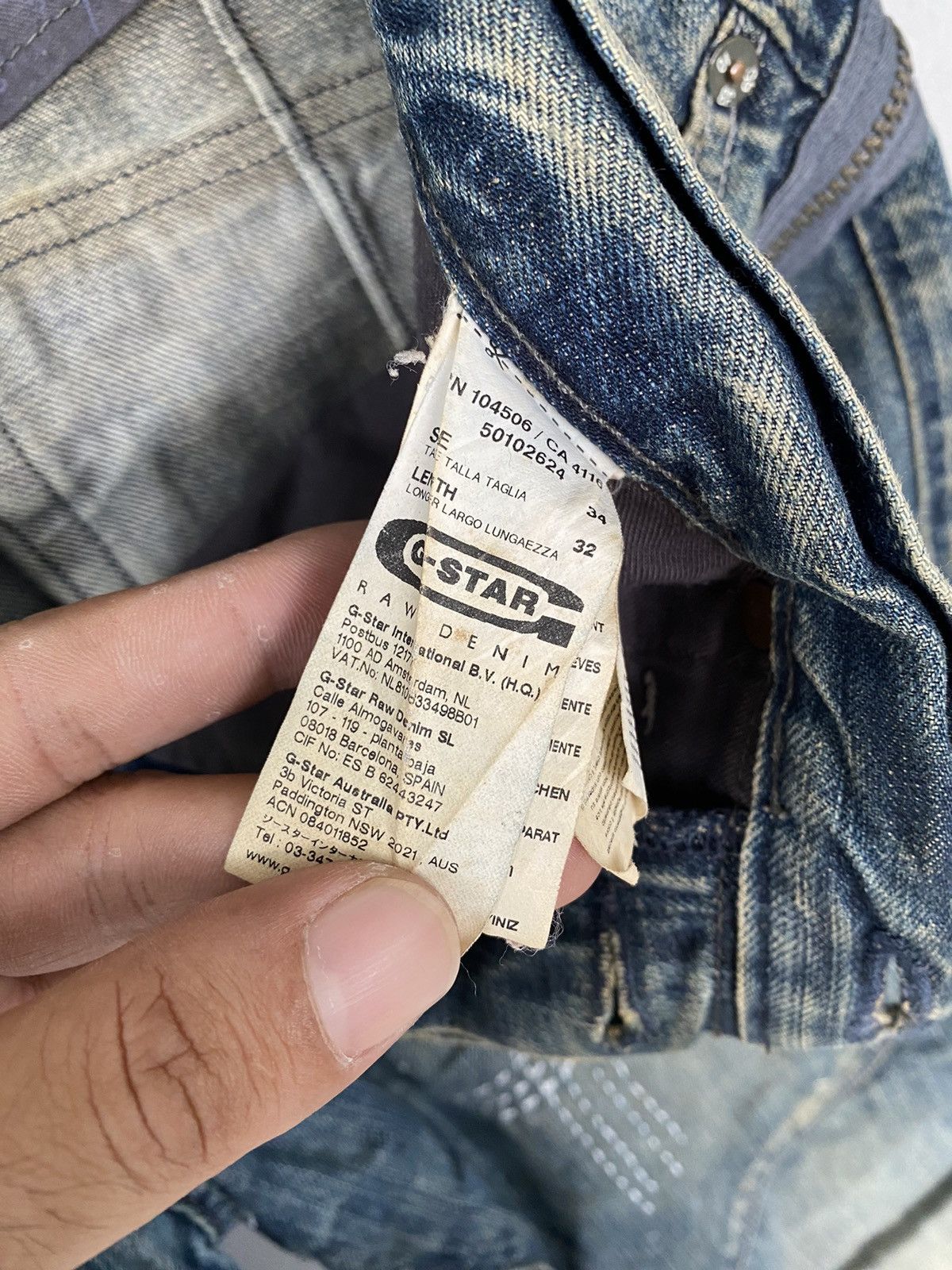 If Six Was Nine Gstar Raw Distressed Sashiko Repaired Denim w36 Size US 36 / EU 52 - 13 Thumbnail