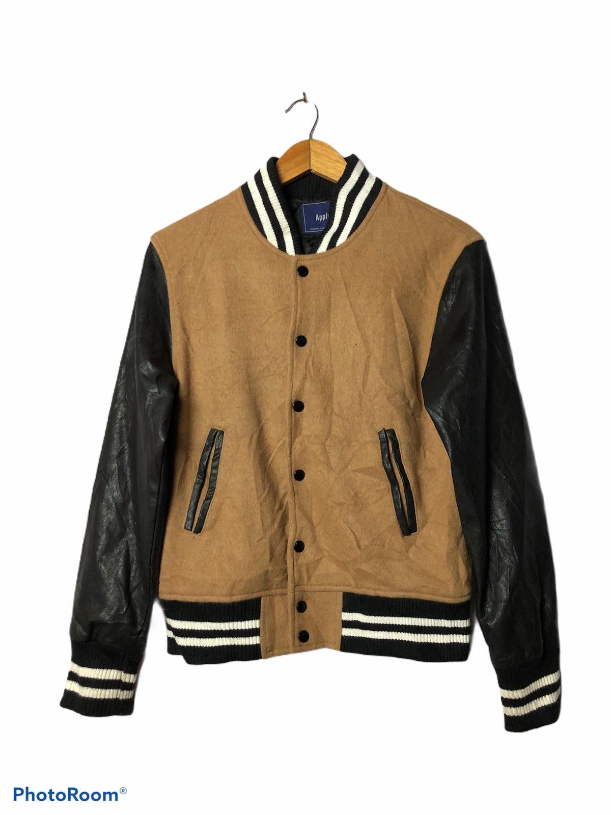🟢Vintage Varsity bomber style Leather jackets