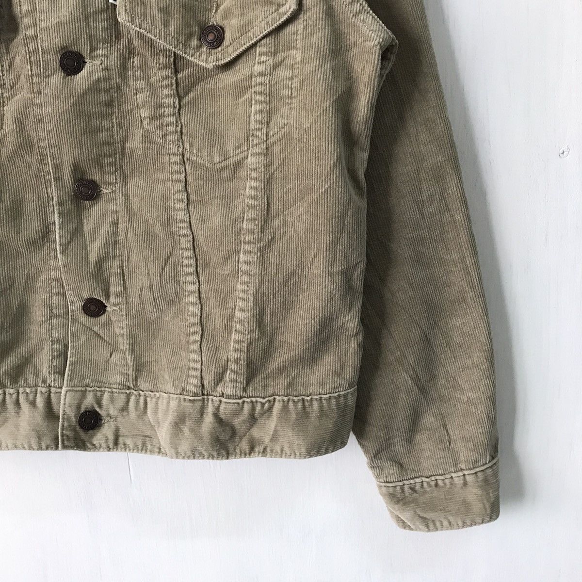 Levi's 💥Steals💥White Levis Jacket Corduroy Trucker Size US S / EU 44-46 / 1 - 6 Thumbnail