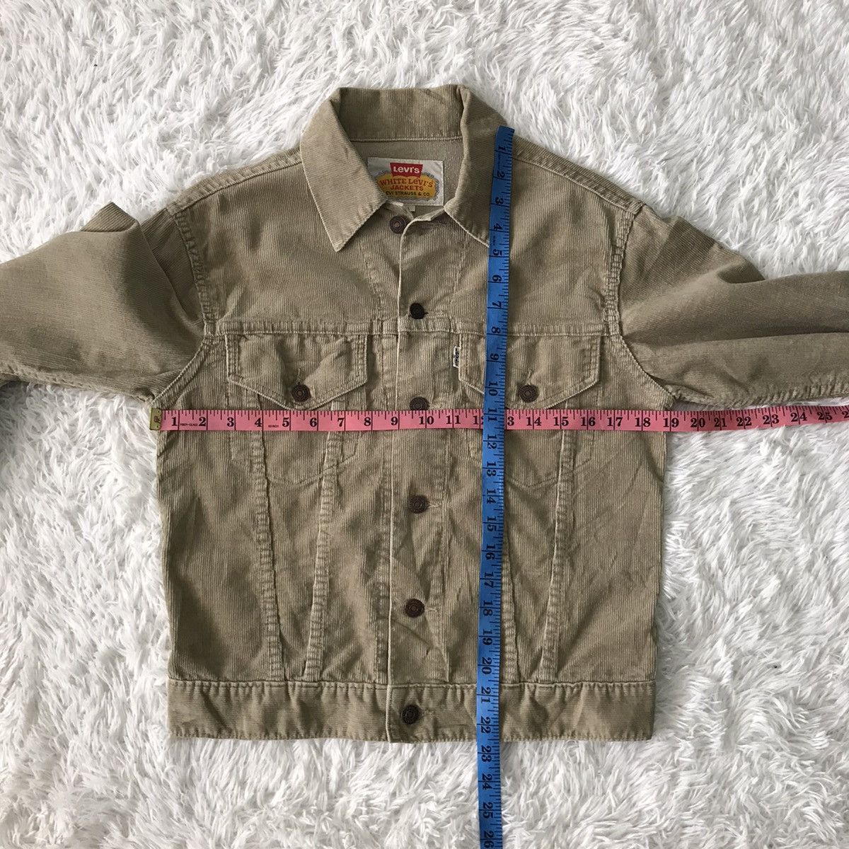 Levi's 💥Steals💥White Levis Jacket Corduroy Trucker Size US S / EU 44-46 / 1 - 19 Thumbnail