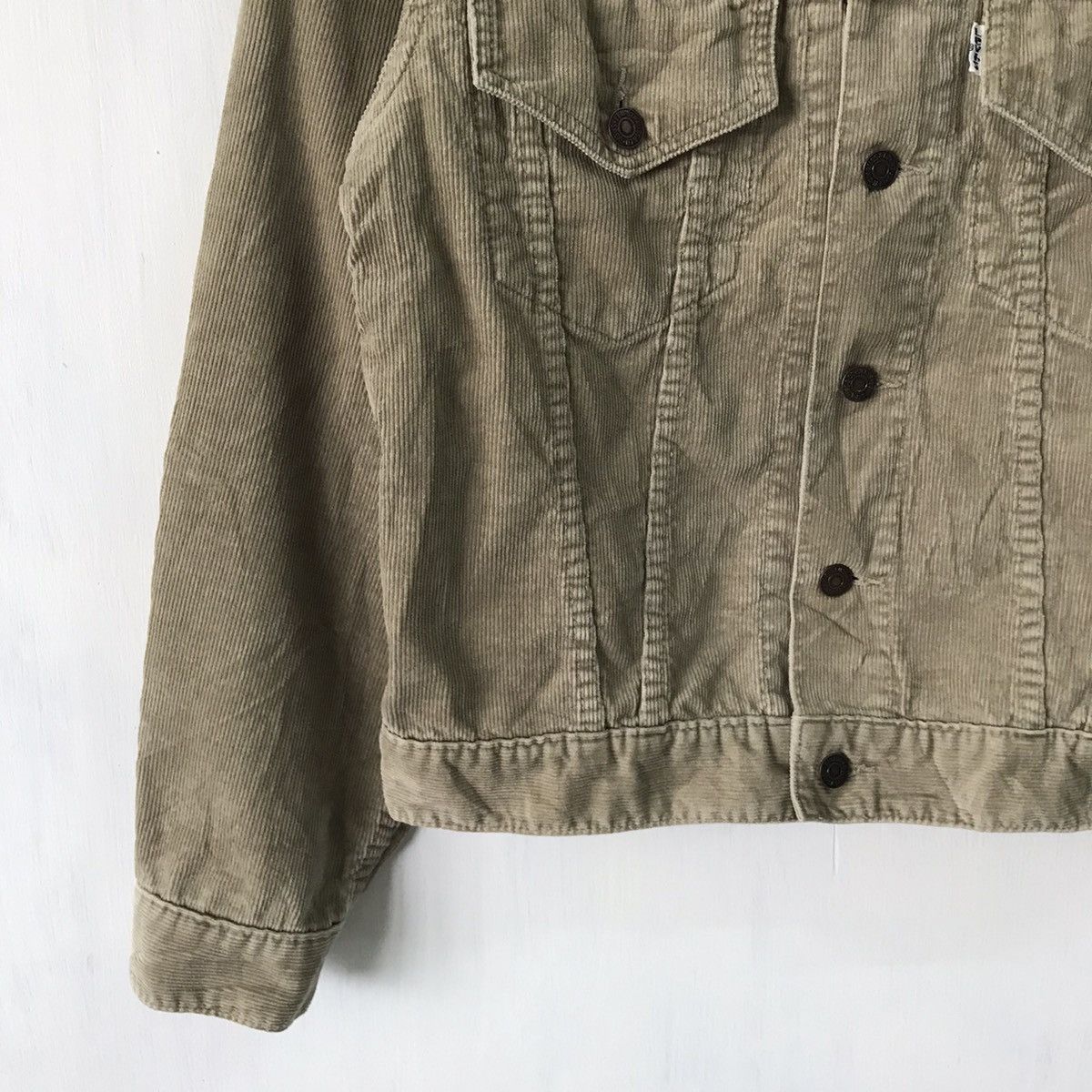 Levi's 💥Steals💥White Levis Jacket Corduroy Trucker Size US S / EU 44-46 / 1 - 7 Thumbnail