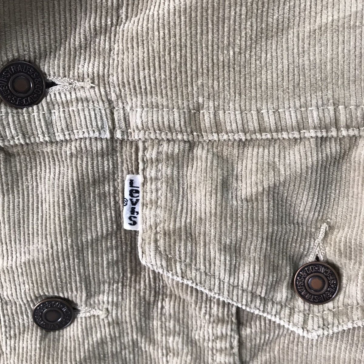 Levi's 💥Steals💥White Levis Jacket Corduroy Trucker Size US S / EU 44-46 / 1 - 5 Thumbnail