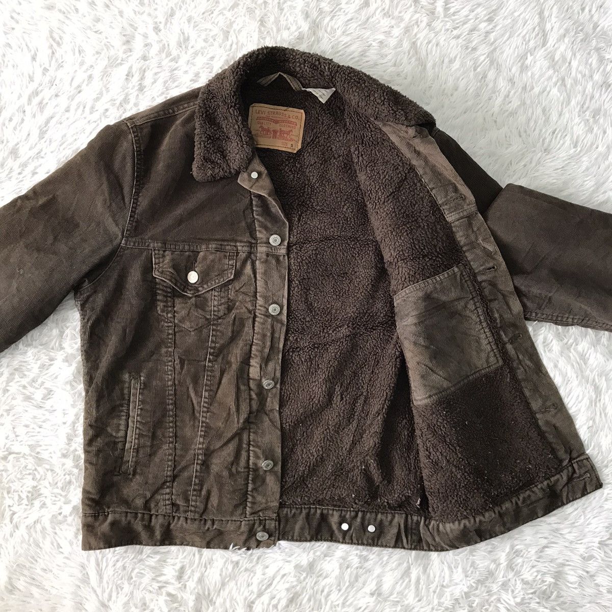 Levi's 💥Steals💥Levis Shearling Corduroy Trucker Jacket Size US S / EU 44-46 / 1 - 16 Thumbnail
