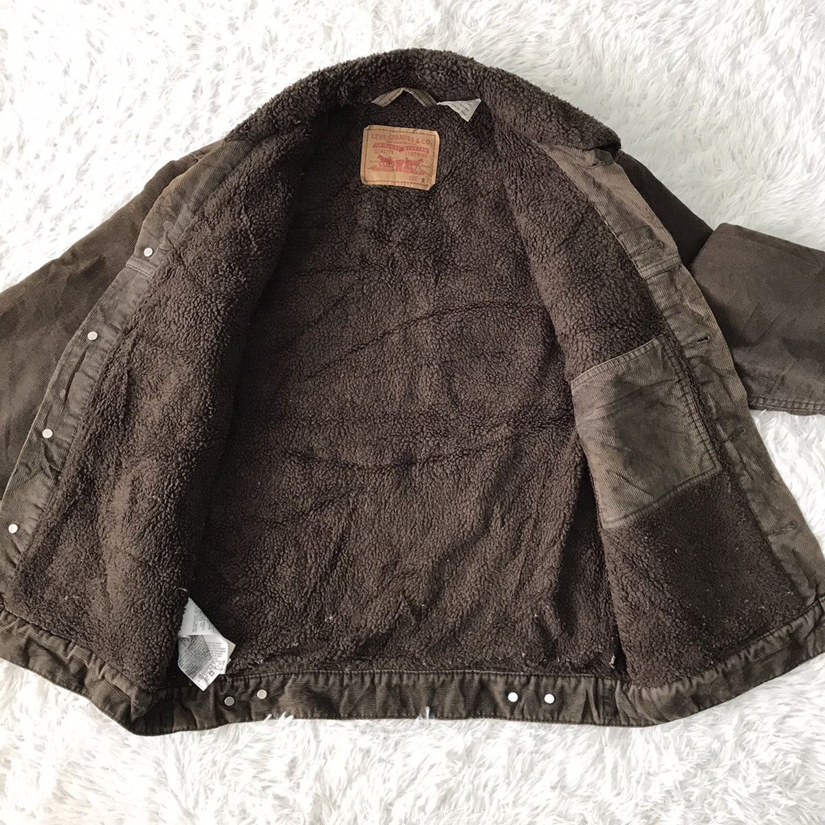 Levi's 💥Steals💥Levis Shearling Corduroy Trucker Jacket Size US S / EU 44-46 / 1 - 17 Thumbnail