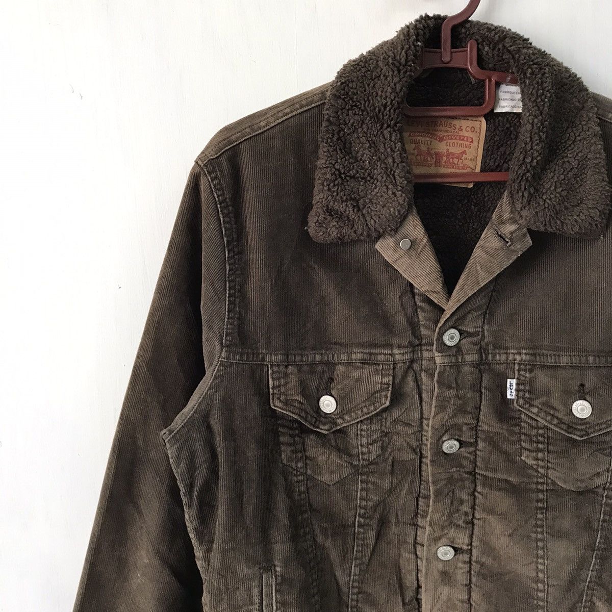 Levi's 💥Steals💥Levis Shearling Corduroy Trucker Jacket Size US S / EU 44-46 / 1 - 3 Thumbnail