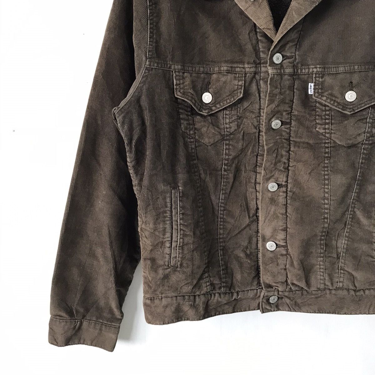 Levi's 💥Steals💥Levis Shearling Corduroy Trucker Jacket Size US S / EU 44-46 / 1 - 6 Thumbnail