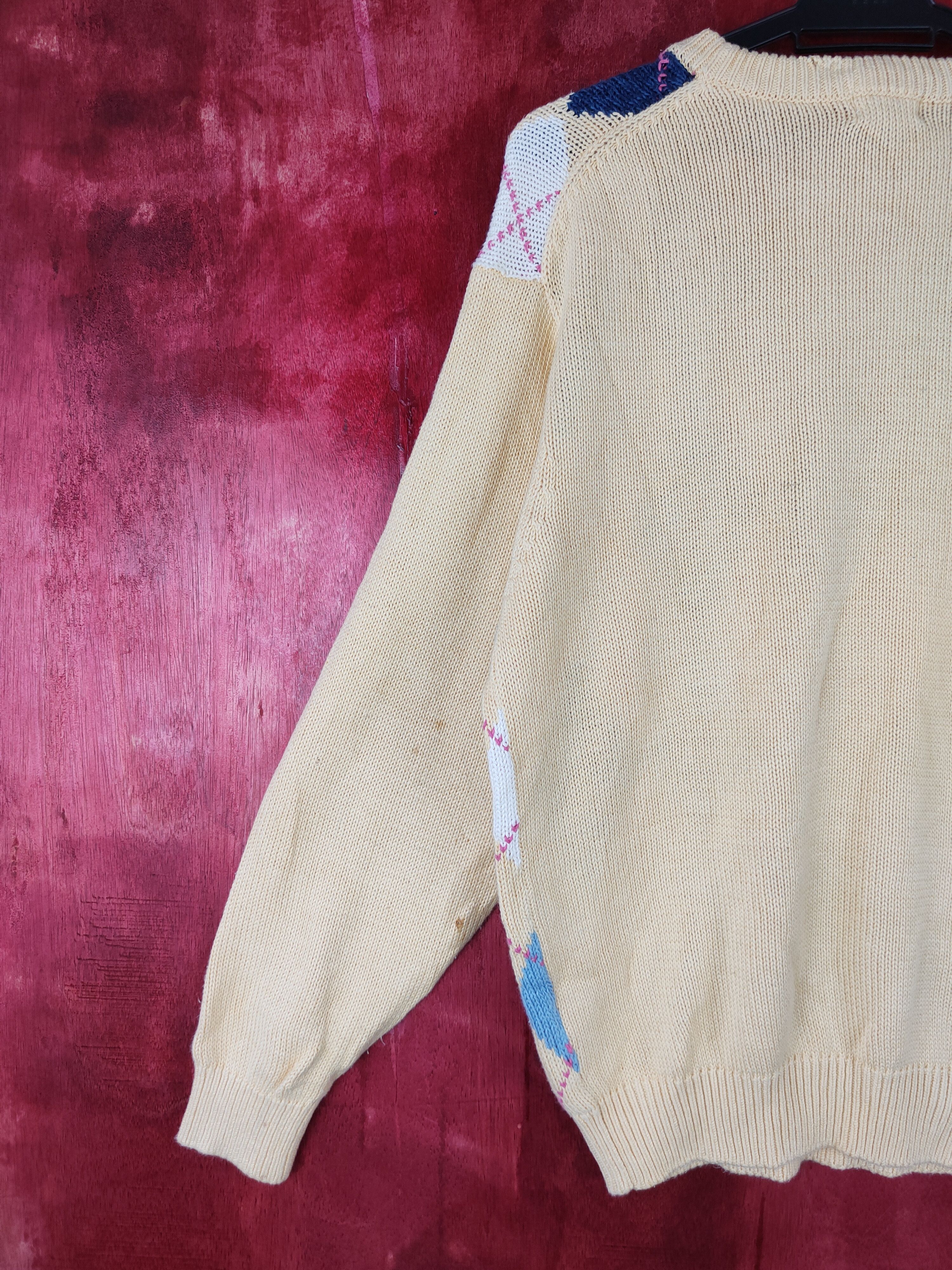 Homespun Knitwear Cabin Yellow Knitwear vintage sweatshirt #4375 Size US M / EU 48-50 / 2 - 8 Thumbnail