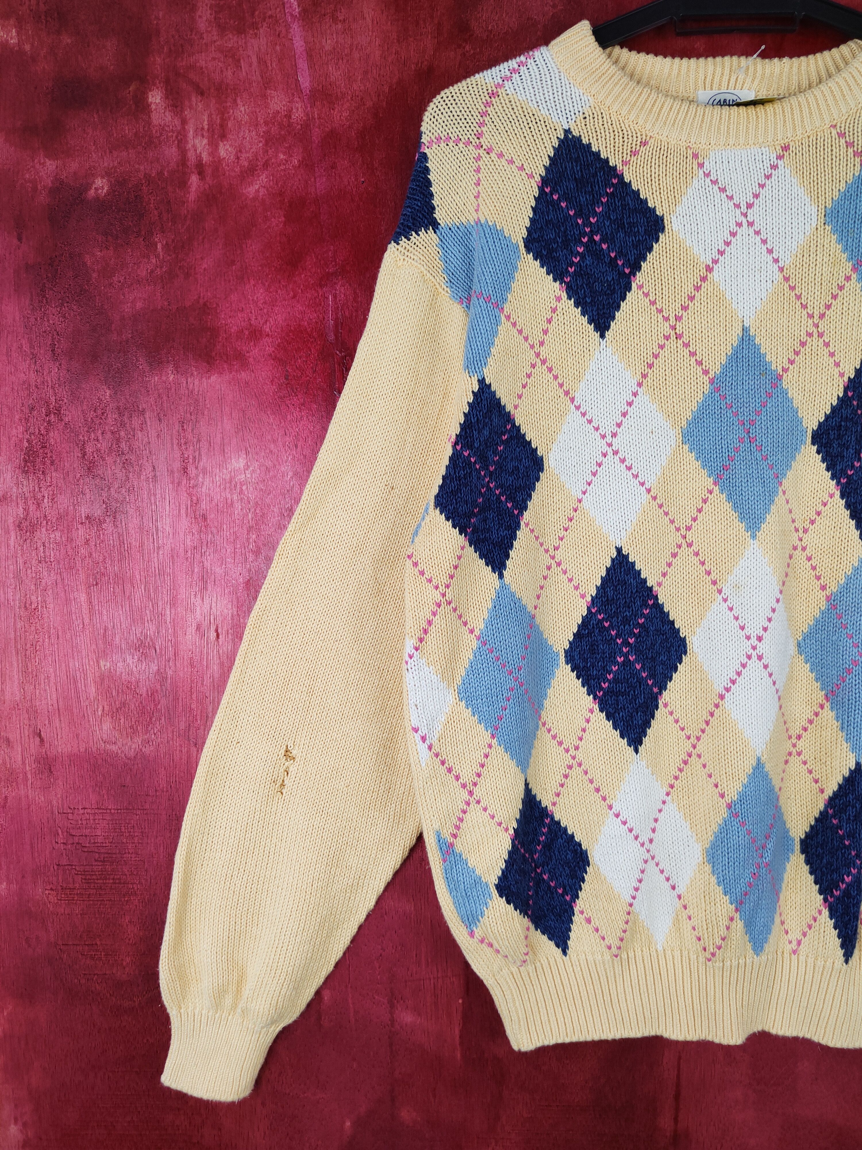 Homespun Knitwear Cabin Yellow Knitwear vintage sweatshirt #4375 Size US M / EU 48-50 / 2 - 4 Thumbnail