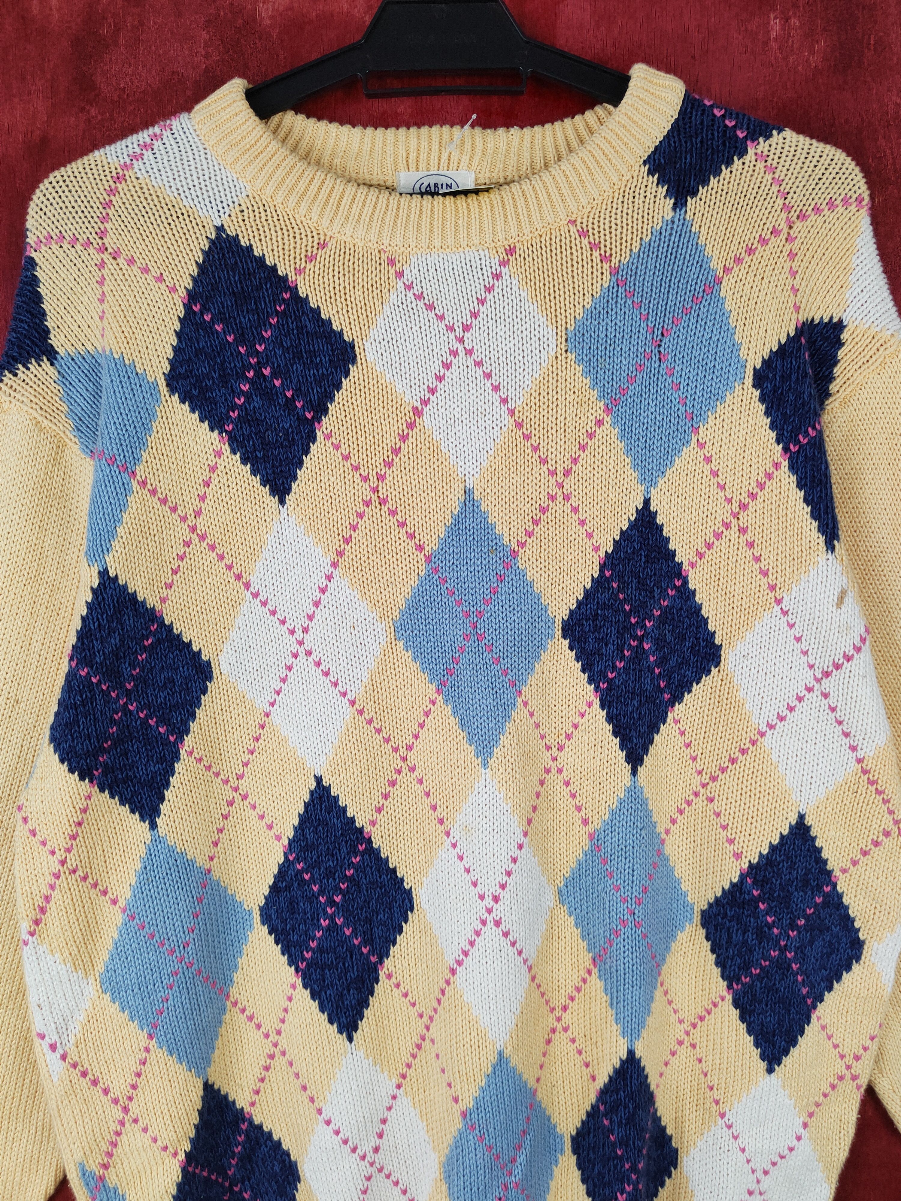 Homespun Knitwear Cabin Yellow Knitwear vintage sweatshirt #4375 Size US M / EU 48-50 / 2 - 2 Thumbnail