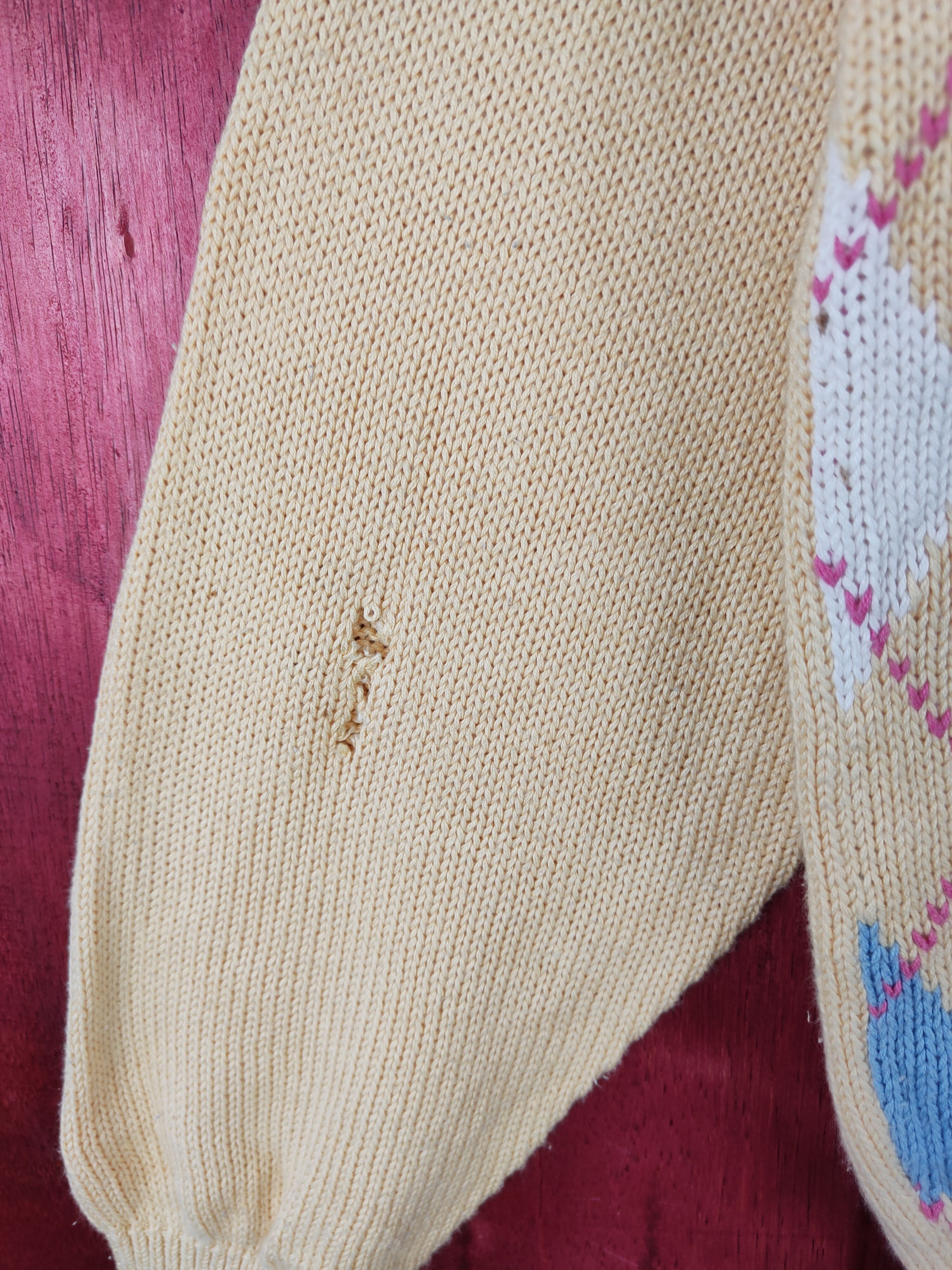 Homespun Knitwear Cabin Yellow Knitwear vintage sweatshirt #4375 Size US M / EU 48-50 / 2 - 3 Thumbnail