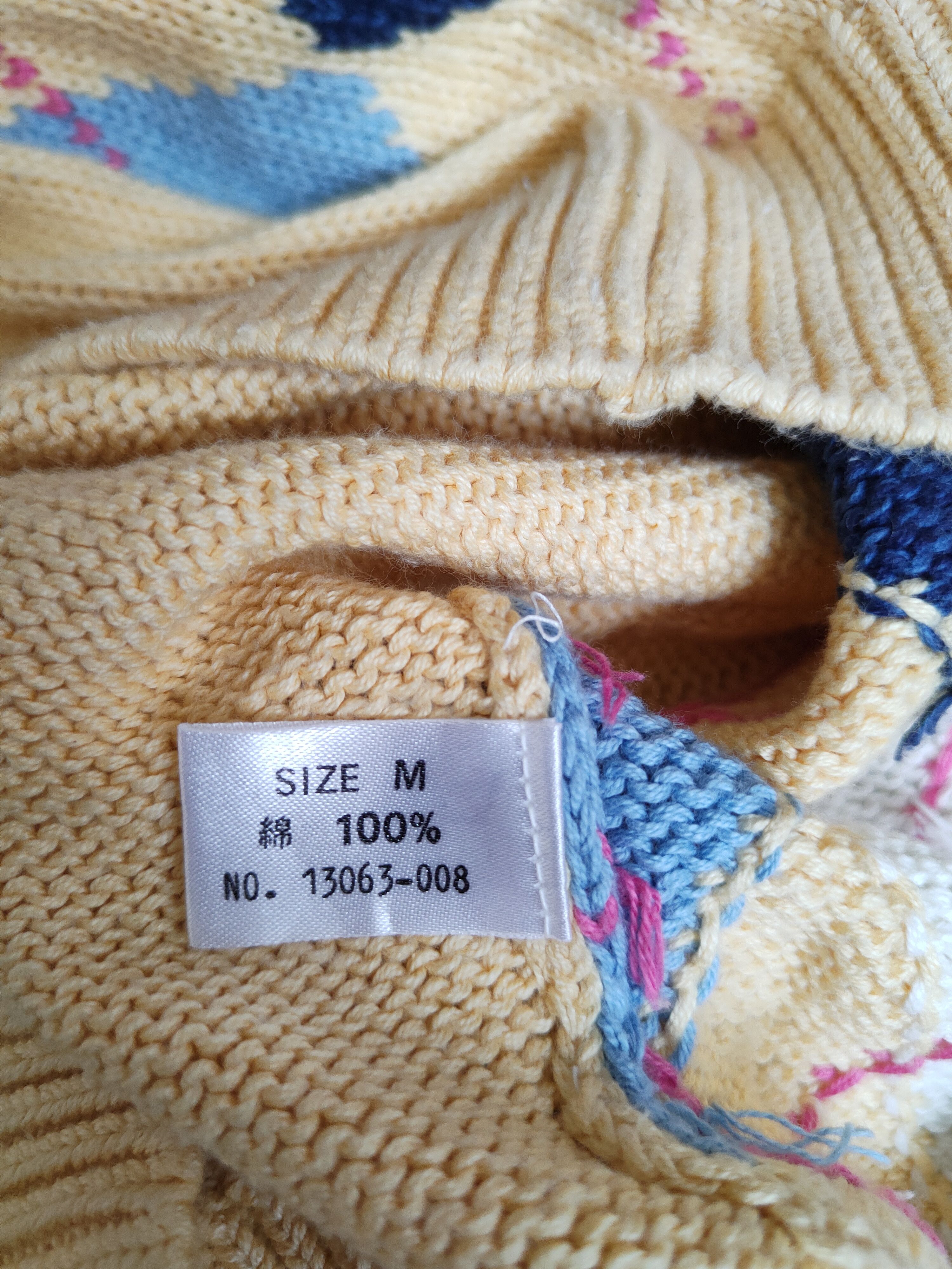 Homespun Knitwear Cabin Yellow Knitwear vintage sweatshirt #4375 Size US M / EU 48-50 / 2 - 11 Thumbnail