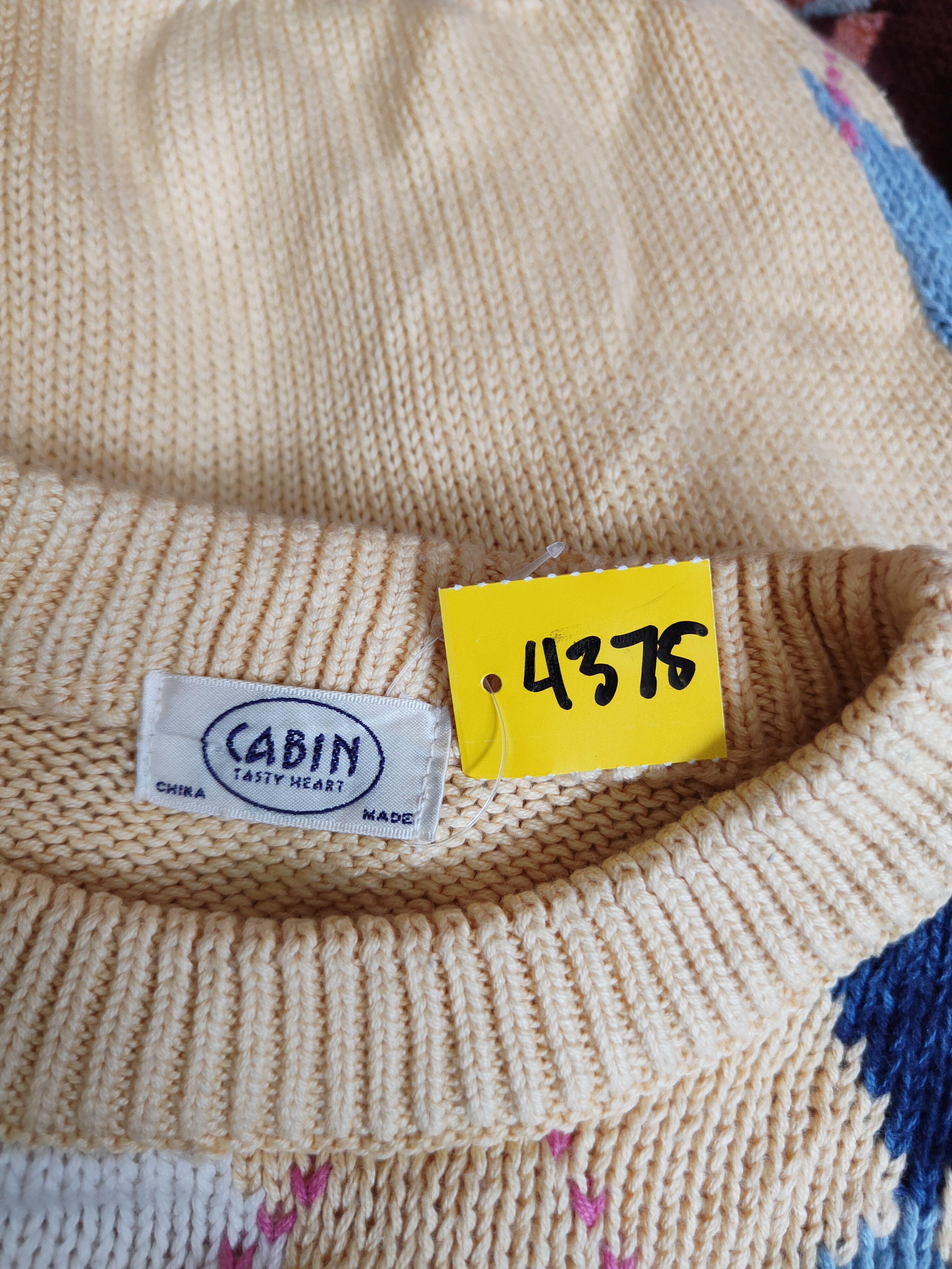 Homespun Knitwear Cabin Yellow Knitwear vintage sweatshirt #4375 Size US M / EU 48-50 / 2 - 12 Thumbnail
