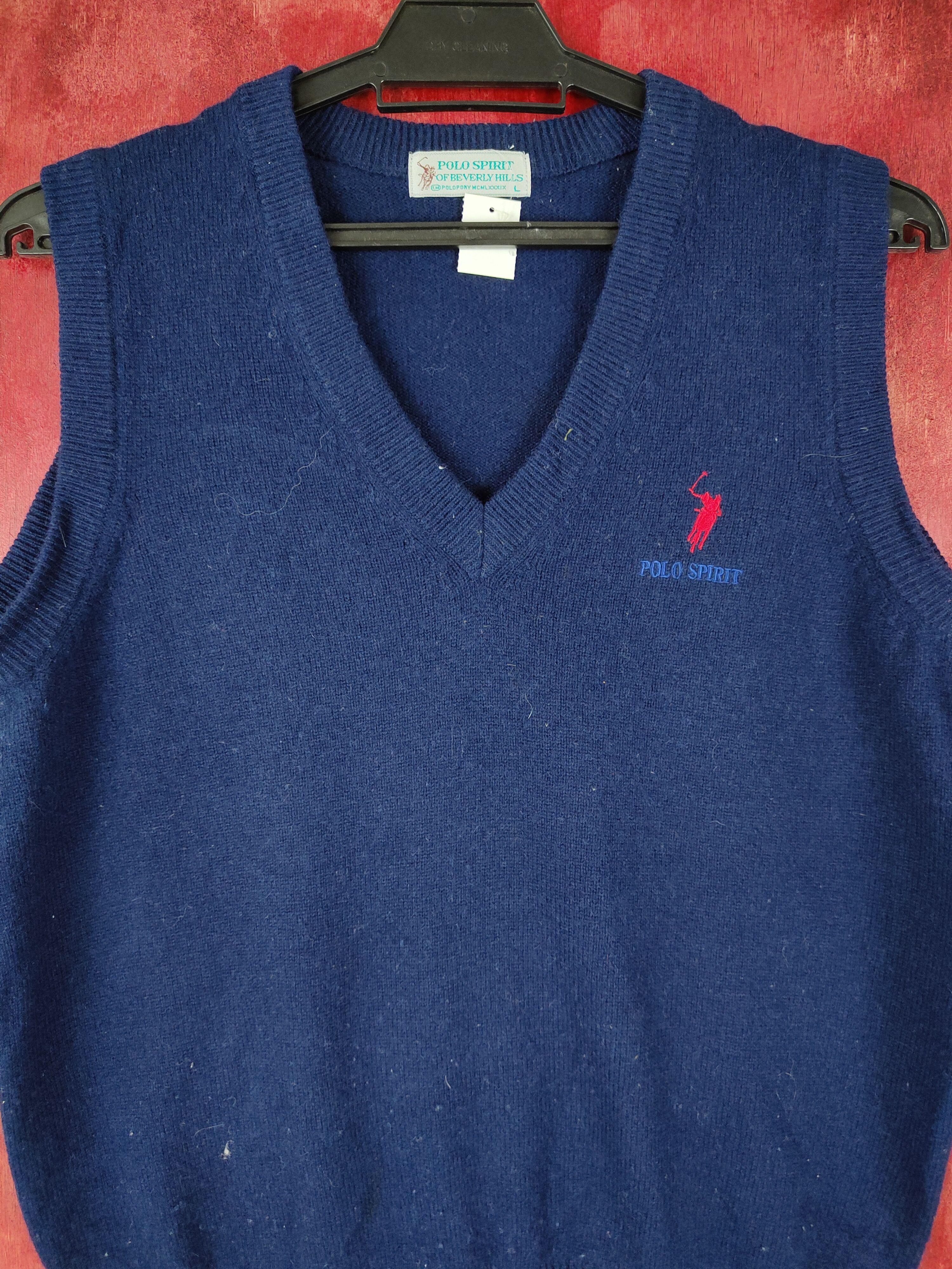 Japanese Brand Polo Spirit Dark Blue Vest sleeveless vintage #4374 Size US M / EU 48-50 / 2 - 2 Thumbnail