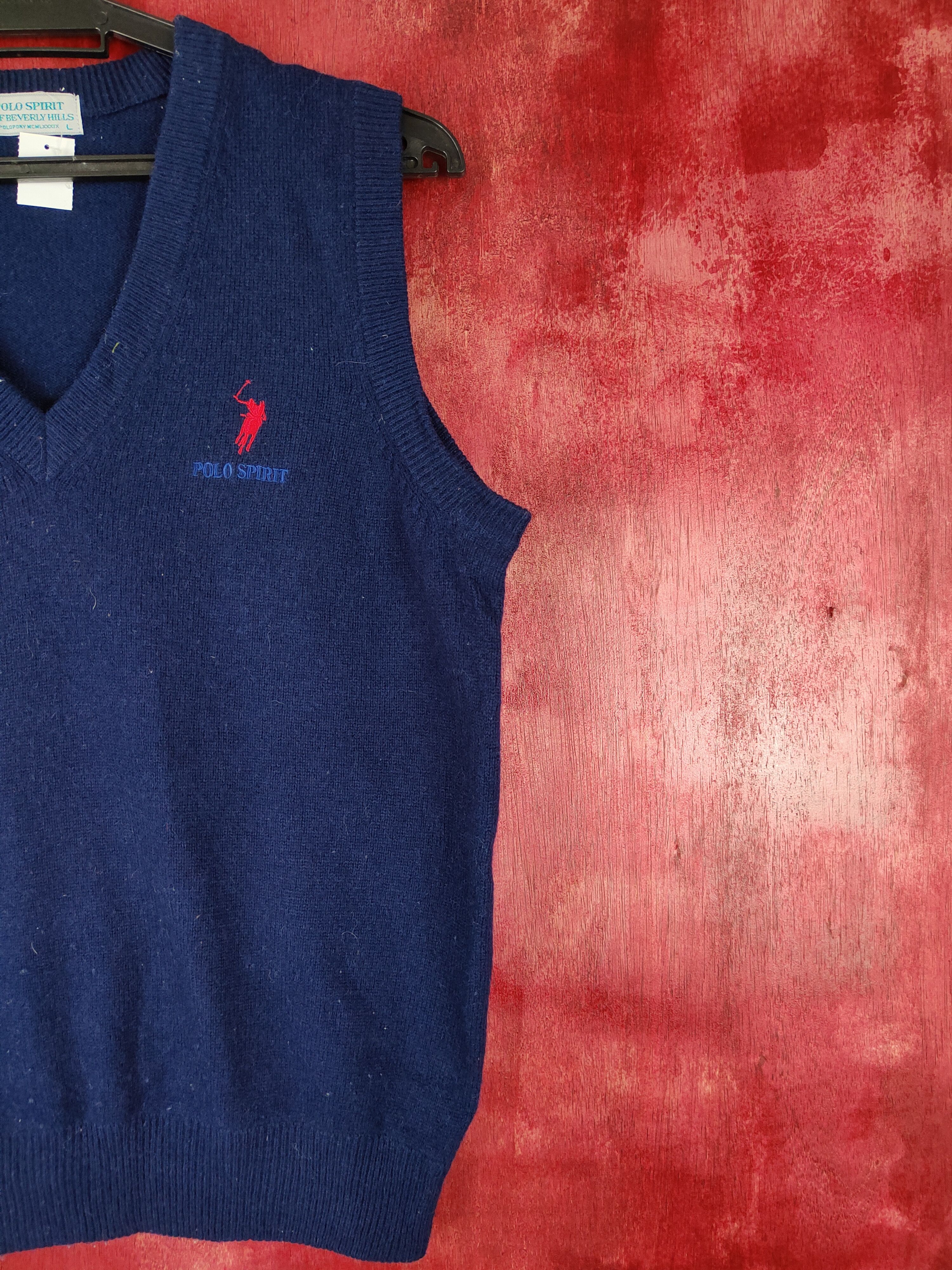 Japanese Brand Polo Spirit Dark Blue Vest sleeveless vintage #4374 Size US M / EU 48-50 / 2 - 5 Thumbnail