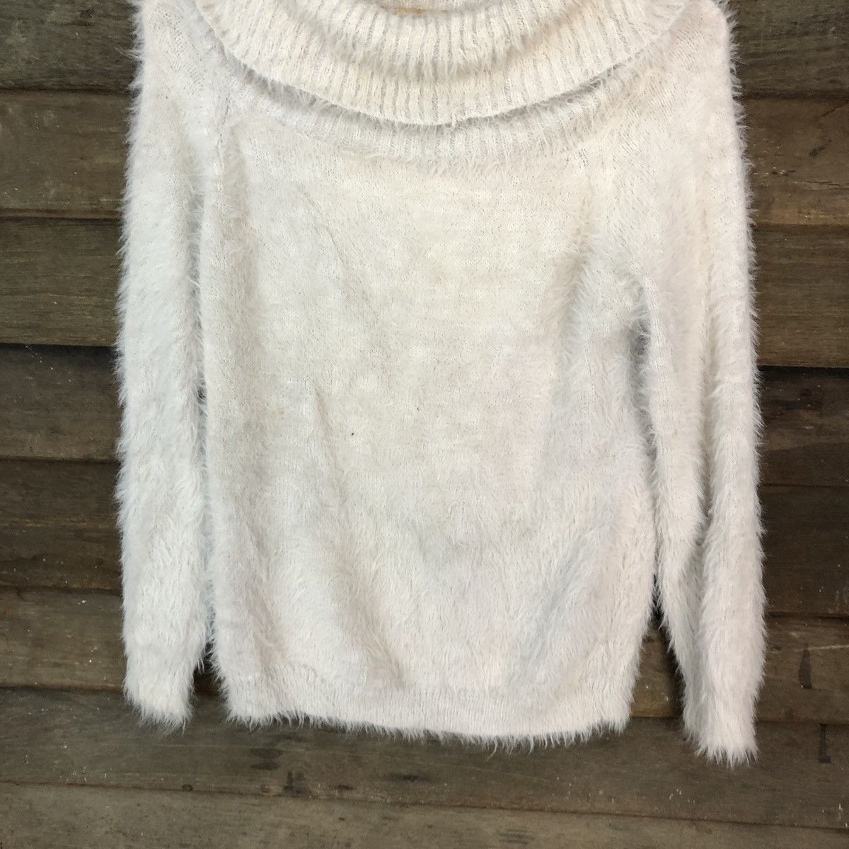 Homespun Knitwear × Japanese Brand Retro Girl Turtle Neck Shag Shaggy Fur Mohair Knitwear #6999 Size S / US 4 / IT 40 - 3 Thumbnail