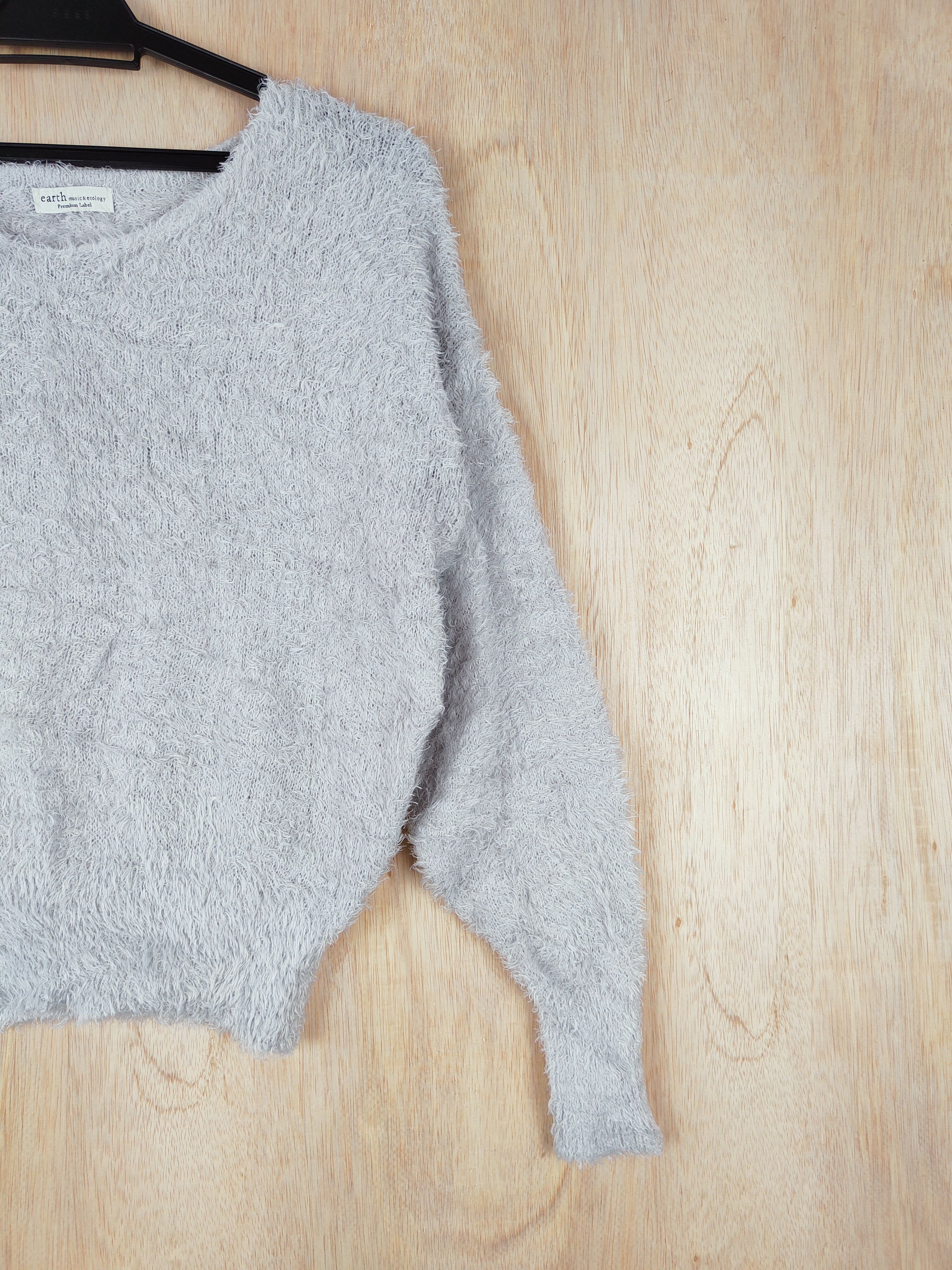 Homespun Knitwear × Japanese Brand Earth Music & Ecology Shaggy Fur Mohair Knitwear #S269 Size S / US 4 / IT 40 - 4 Thumbnail