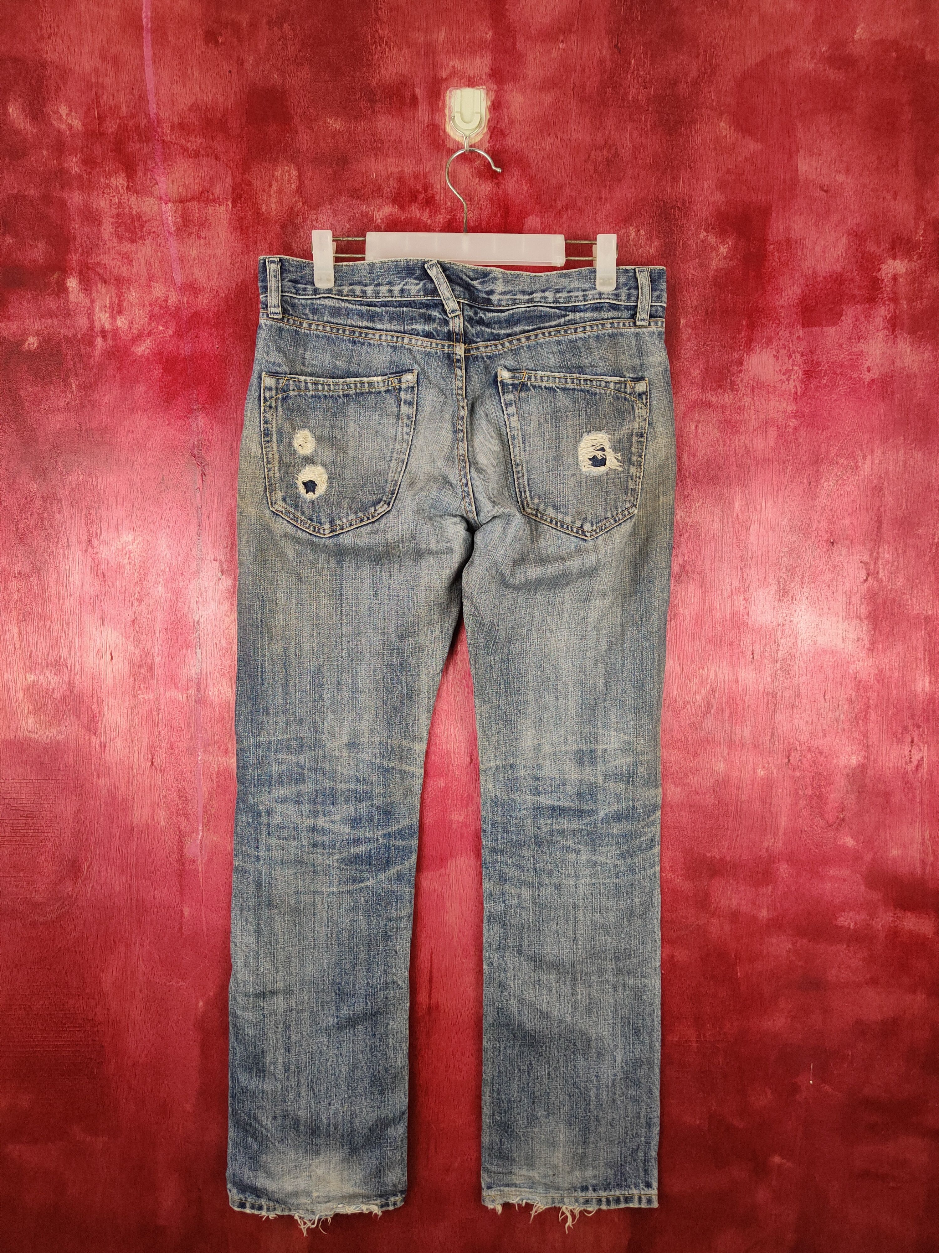 Uniqlo × Vintage Uniqlo Blue vintage distressed Denim jeans pants #5948 Size US 31 - 7 Thumbnail