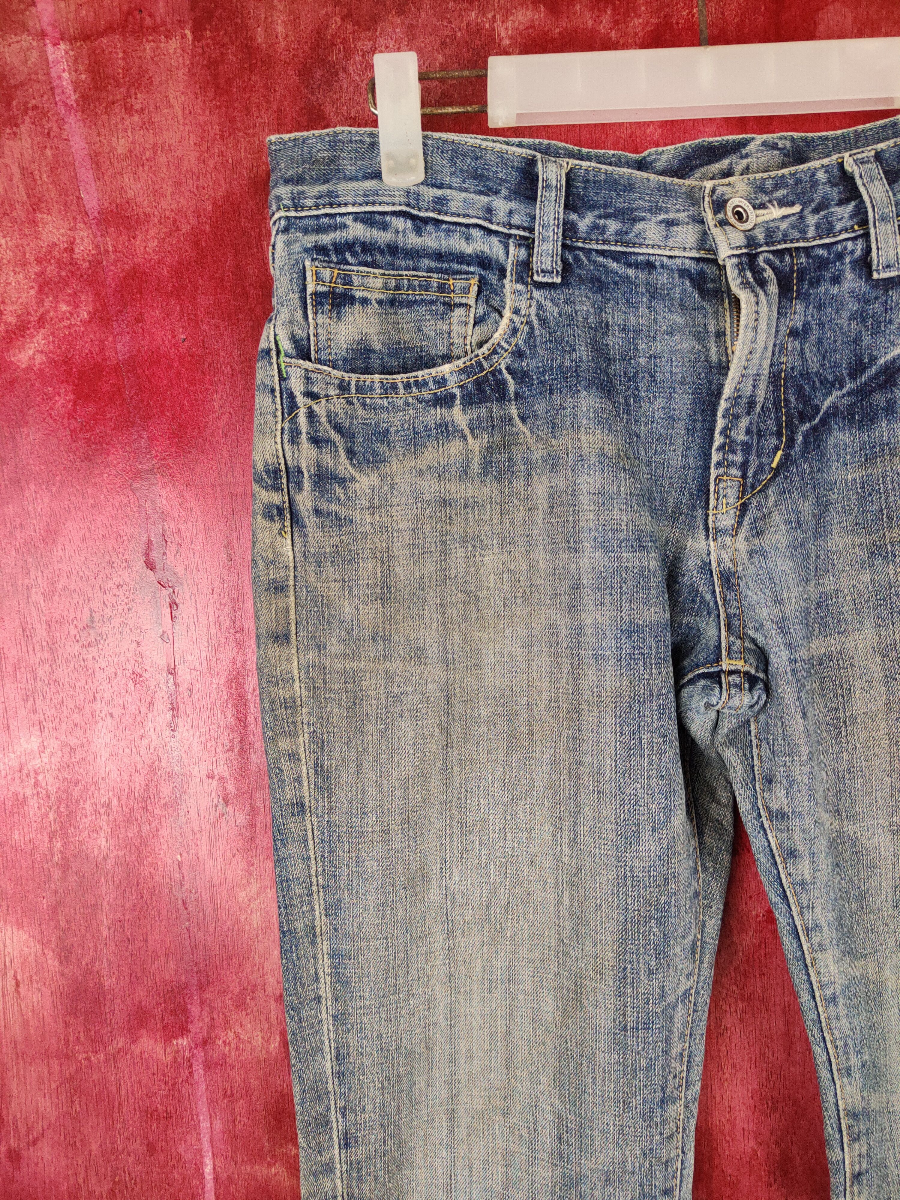 Uniqlo × Vintage Uniqlo Blue vintage distressed Denim jeans pants #5948 Size US 31 - 3 Thumbnail
