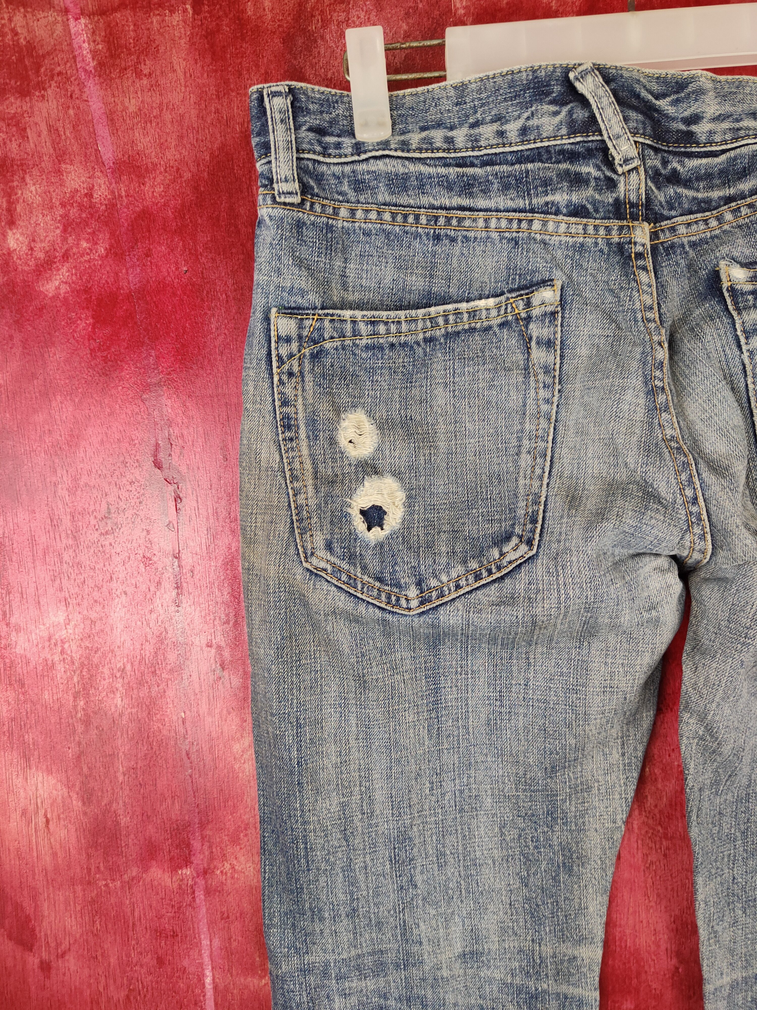 Uniqlo × Vintage Uniqlo Blue vintage distressed Denim jeans pants #5948 Size US 31 - 8 Thumbnail