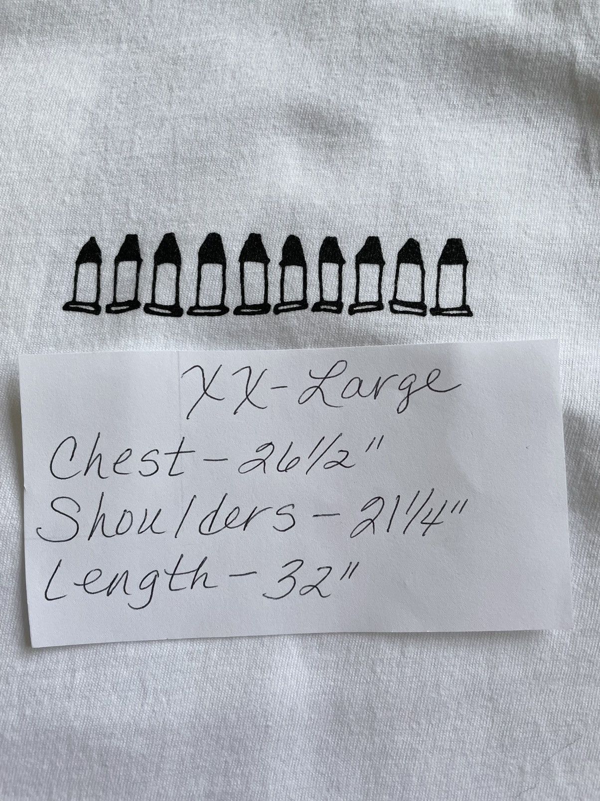 Tom Sachs 2XL XXL White Ten Bullets Tee IT WON'T FAIL BECAUSE OF ME Size US XXL / EU 58 / 5 - 4 Thumbnail