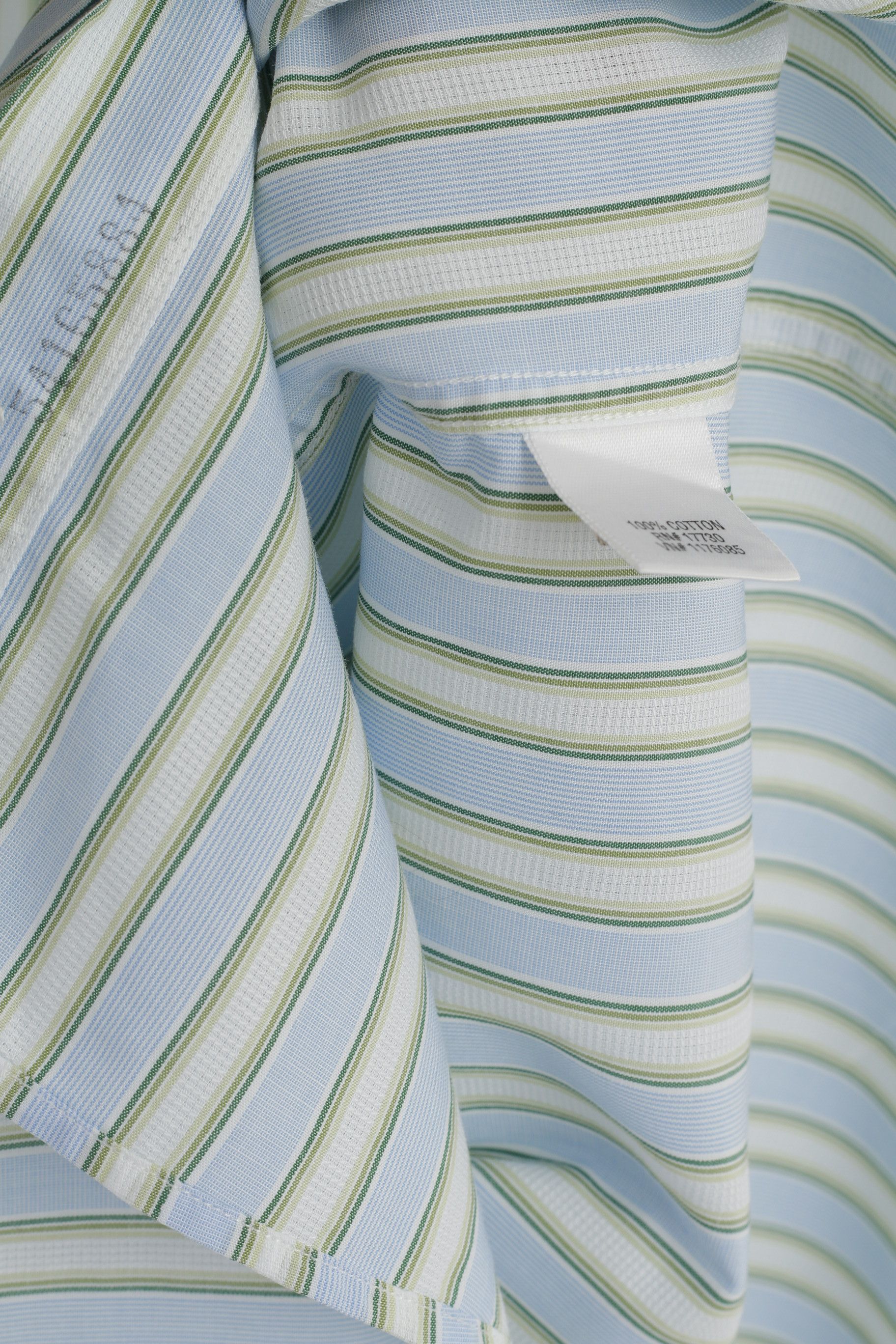 Merona Merona Men L Casual Shirt Blue Striped Cotton 0207 Size US L / EU 52-54 / 3 - 6 Thumbnail