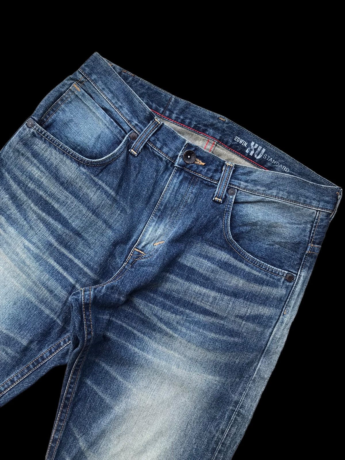 Edwin × If Six Was Nine FADED💥Edwin XV Washed Blue Denim Jeans Pants Size US 35 - 4 Thumbnail