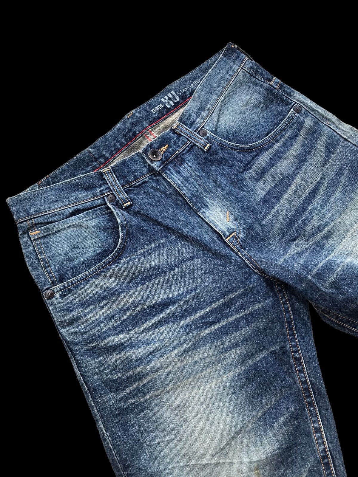Edwin × If Six Was Nine FADED💥Edwin XV Washed Blue Denim Jeans Pants Size US 35 - 13 Thumbnail