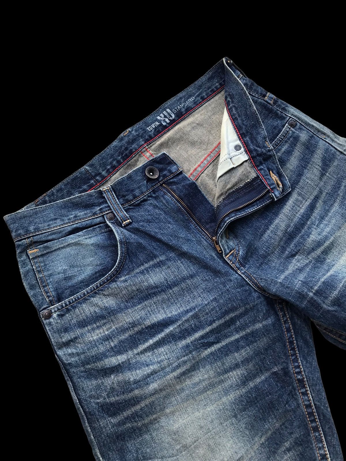 Edwin × If Six Was Nine FADED💥Edwin XV Washed Blue Denim Jeans Pants Size US 35 - 14 Thumbnail