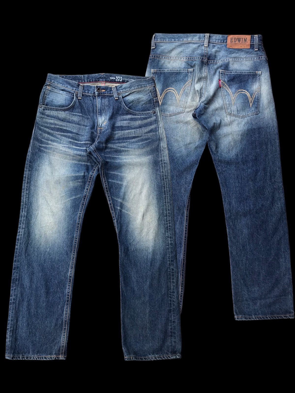 Edwin × If Six Was Nine FADED💥Edwin XV Washed Blue Denim Jeans Pants Size US 35 - 1 Thumbnail