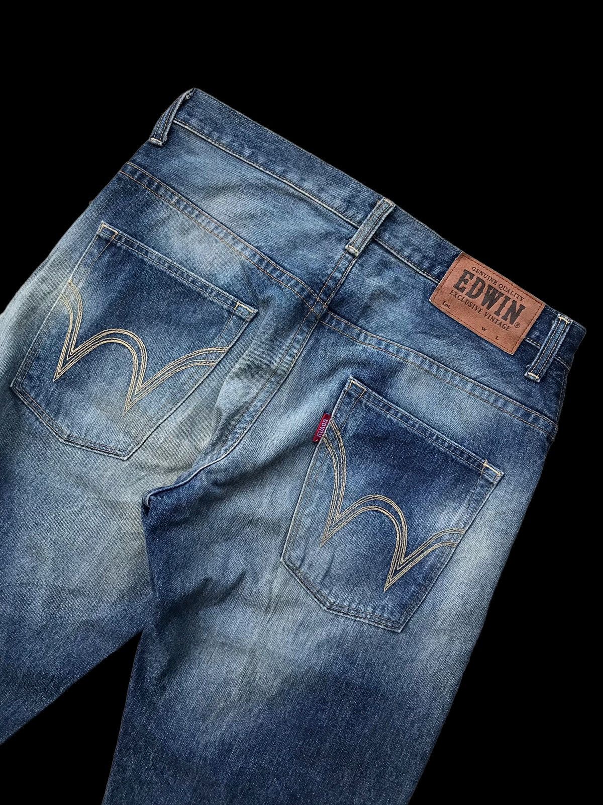 Edwin × If Six Was Nine FADED💥Edwin XV Washed Blue Denim Jeans Pants Size US 35 - 10 Thumbnail