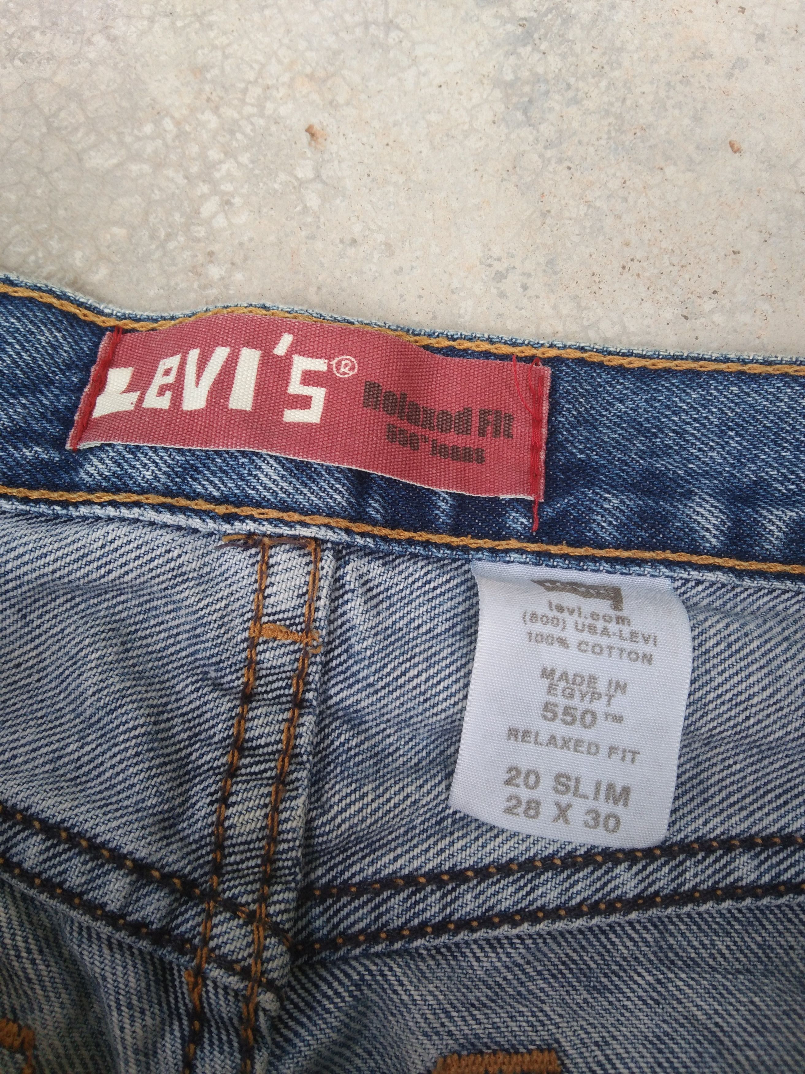 Jean × Levi's × Vintage Vintage Levis Jeans 550 Dirty Distressed Denim 28x30 Size US 28 / EU 44 - 7 Thumbnail