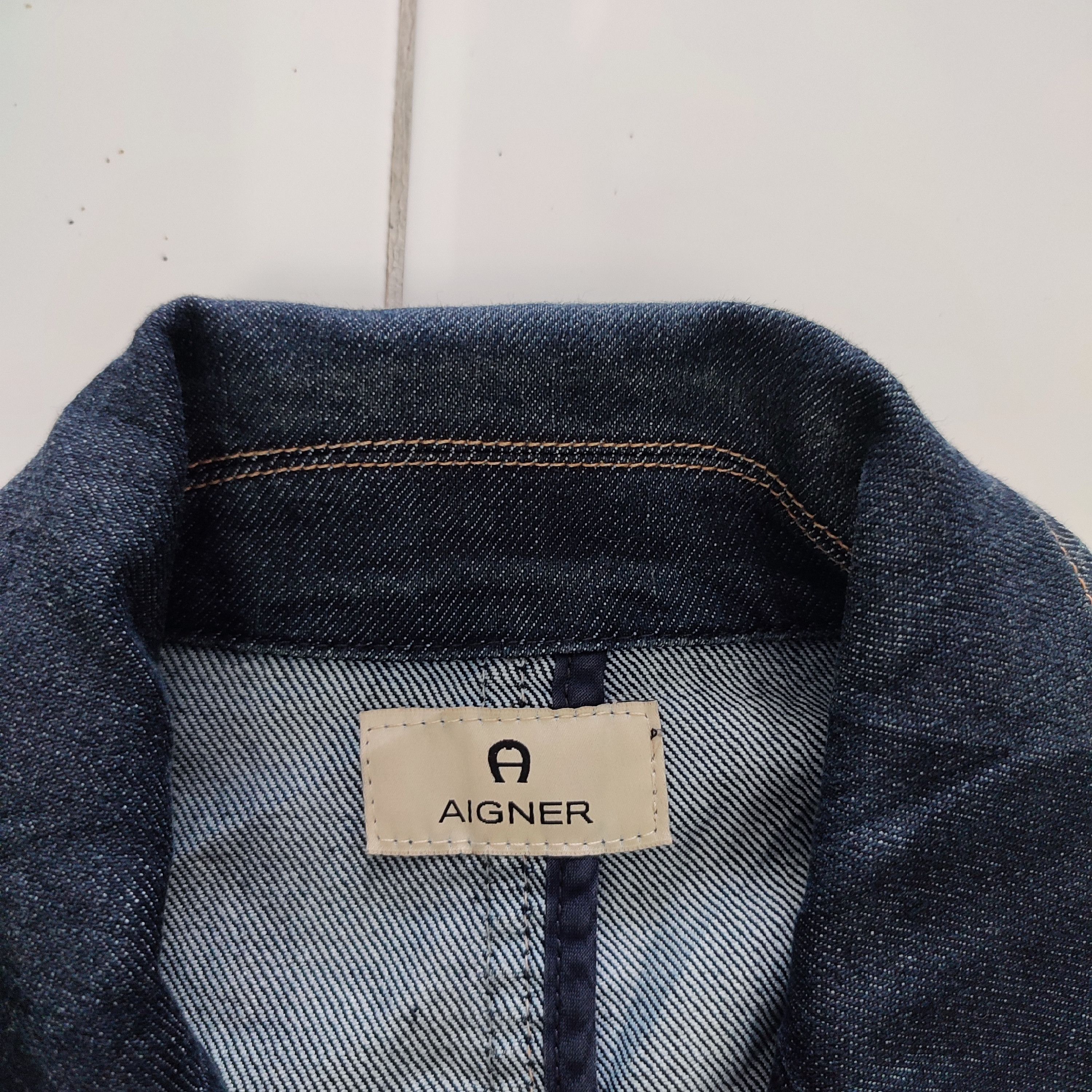 Aigner × Designer × Etienne Aigner Rare Aigner Denim Blazer Size S / US 4 / IT 40 - 10 Thumbnail
