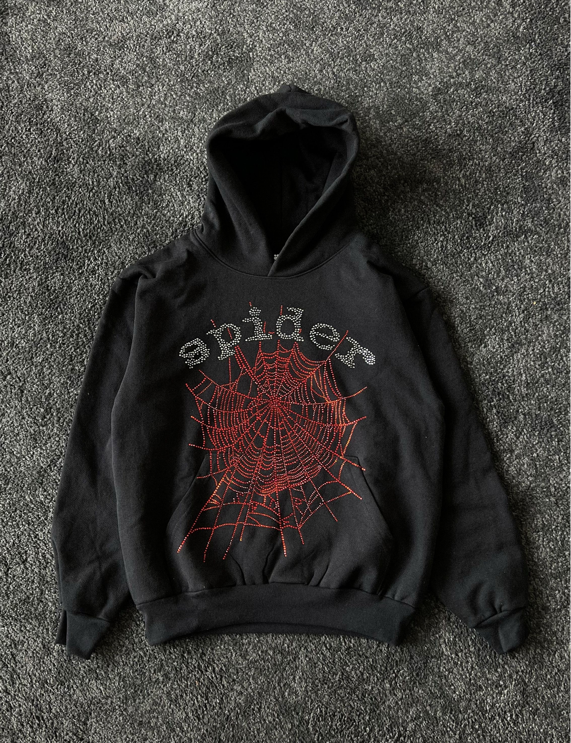 Young Thug OG Spider Black Rhinestone Hoodie S | Grailed