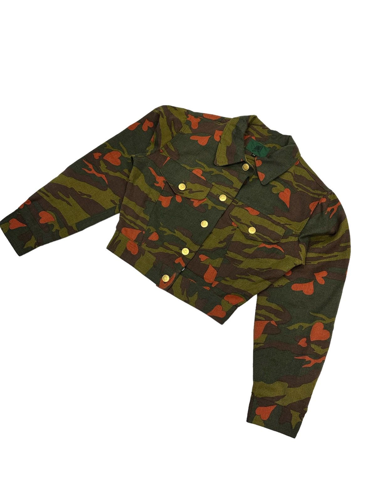 Gaultier Homme Objet Rare Vintage 90’s JUNIOR GAULTIER Love Camo Jacket Size US S / EU 44-46 / 1 - 2 Thumbnail