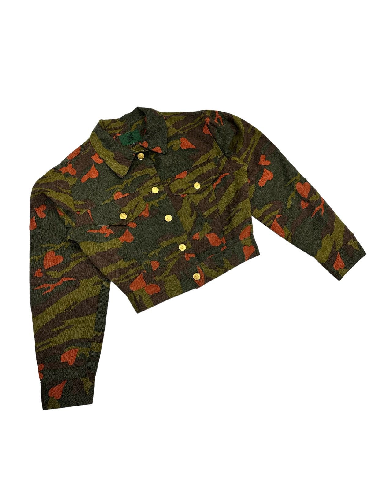 Gaultier Homme Objet Rare Vintage 90’s JUNIOR GAULTIER Love Camo Jacket Size US S / EU 44-46 / 1 - 3 Thumbnail