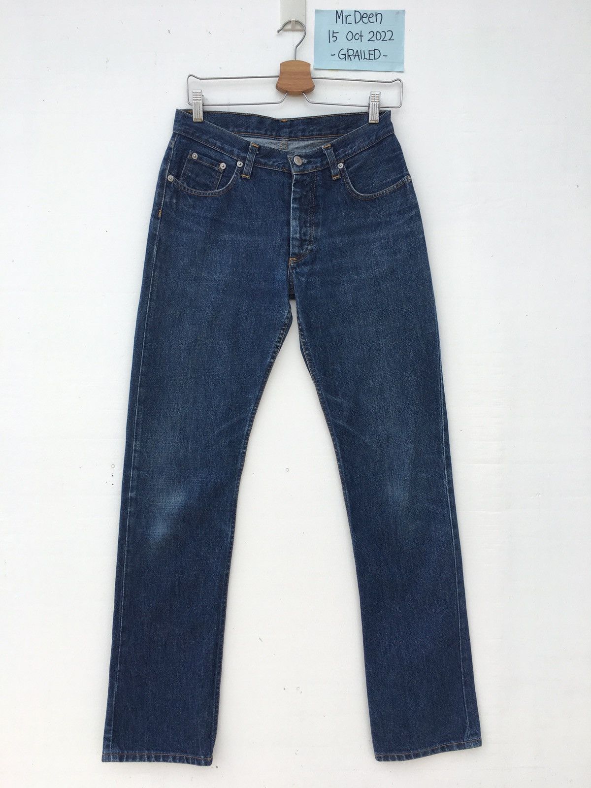 image of Helmut Lang 1998 Straight Cut Jeans in Blue, Men's (Size 28)