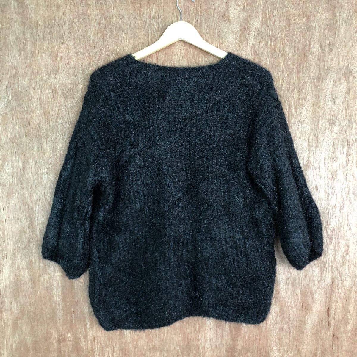Japanese Brand Japanese brand art Black Mohair Shag Shaggy Knitwear #c337 Size L / US 10 / IT 46 - 9 Thumbnail