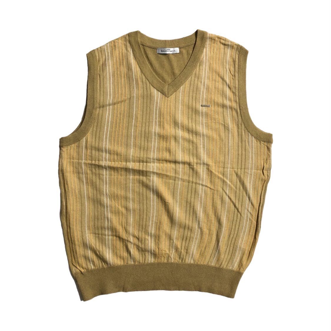 Balenciaga × Vintage Vintage Vest Knitwear Balenciaga Paris V Neck Size US L / EU 52-54 / 3 - 1 Thumbnail