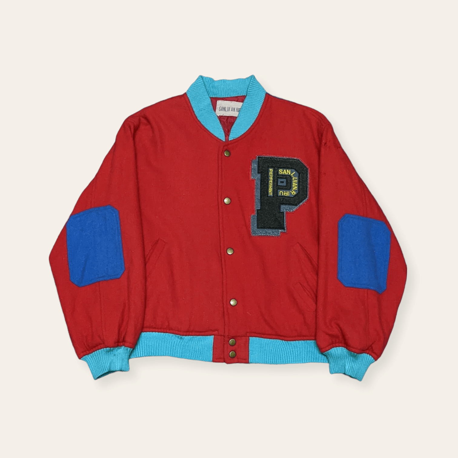 Japanese Brand × Vintage Vintage 90s Japanese Brand Sanlui An Riru Varsity Jacket Size US S / EU 44-46 / 1 - 1 Thumbnail