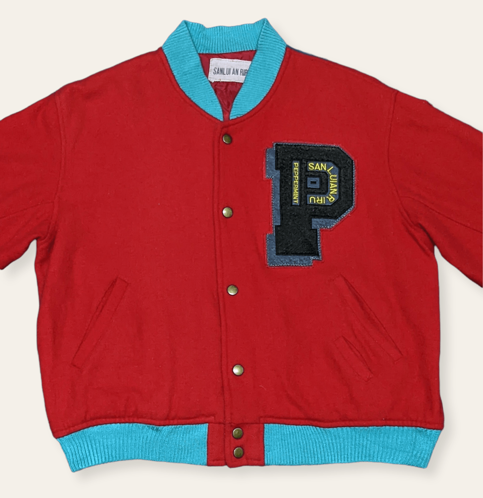 Japanese Brand × Vintage Vintage 90s Japanese Brand Sanlui An Riru Varsity Jacket Size US S / EU 44-46 / 1 - 3 Thumbnail