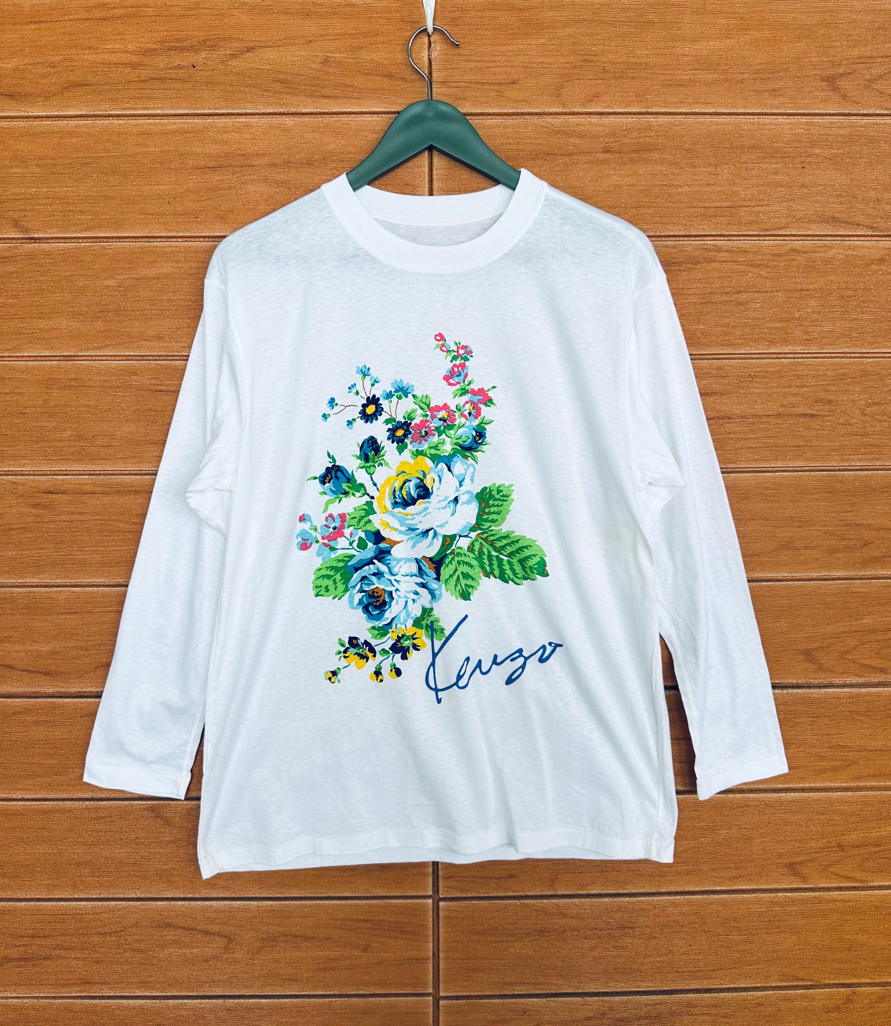 Kenzo Vintage Kenzo Floral Promo Longsleeve T-Shirt Size M / US 6-8 / IT 42-44 - 2 Thumbnail