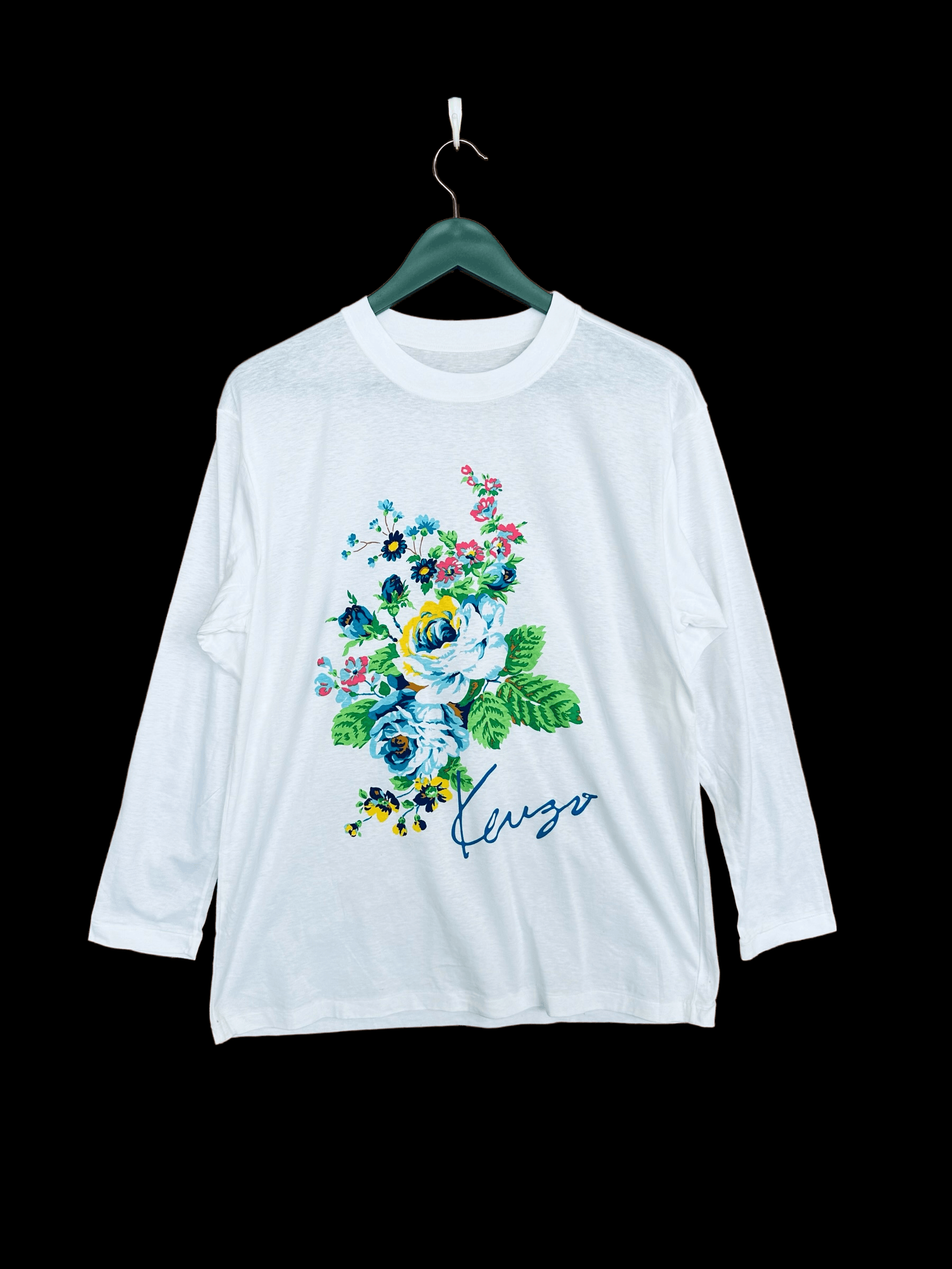 Avant Garde Kenzo Vintage Vintage Kenzo Floral Promo Longsleeve T Shirt Grailed