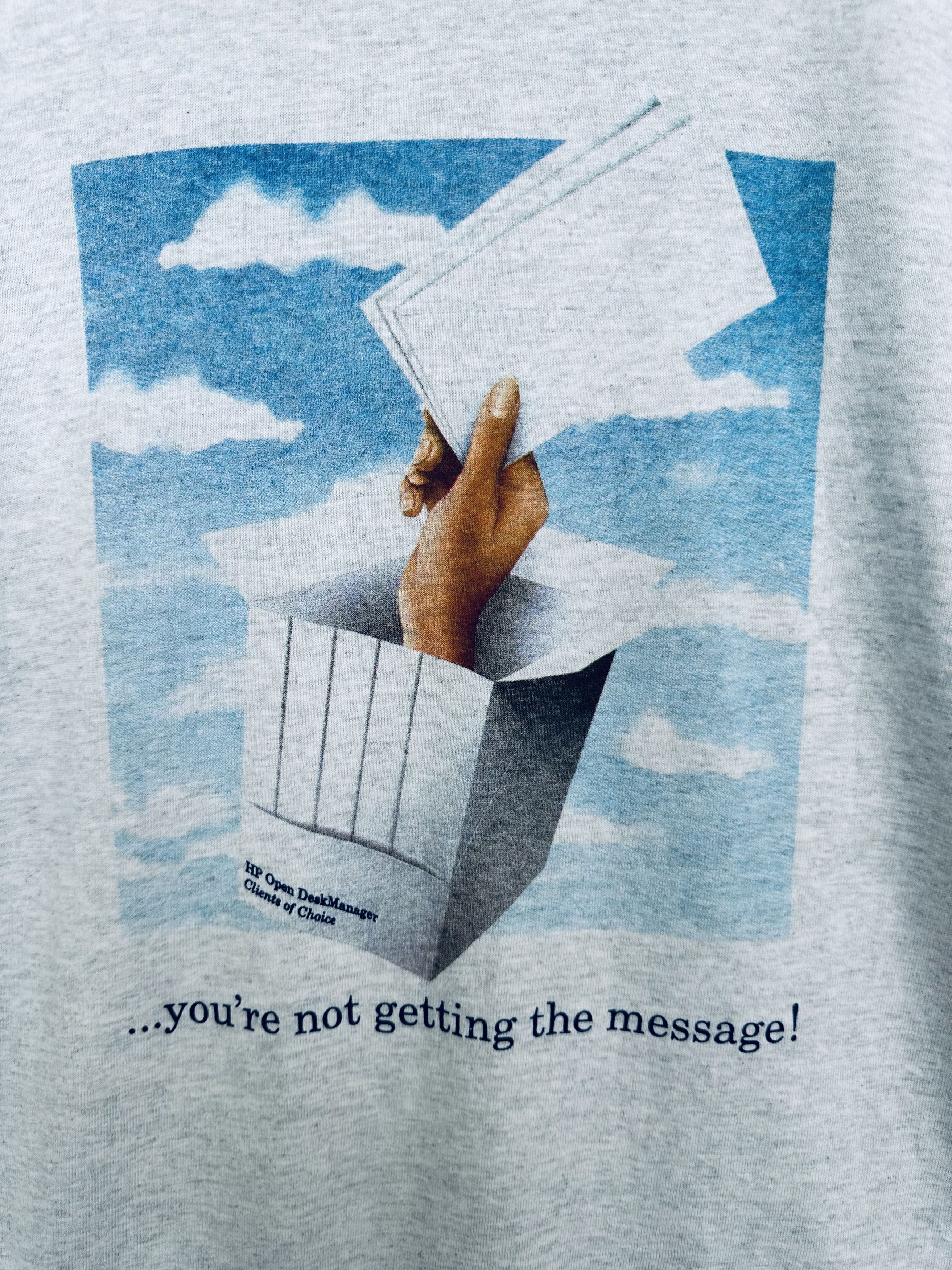 Apple Vintage 90s Hewlett Packard Promo T-Shirt Size US L / EU 52-54 / 3 - 3 Thumbnail
