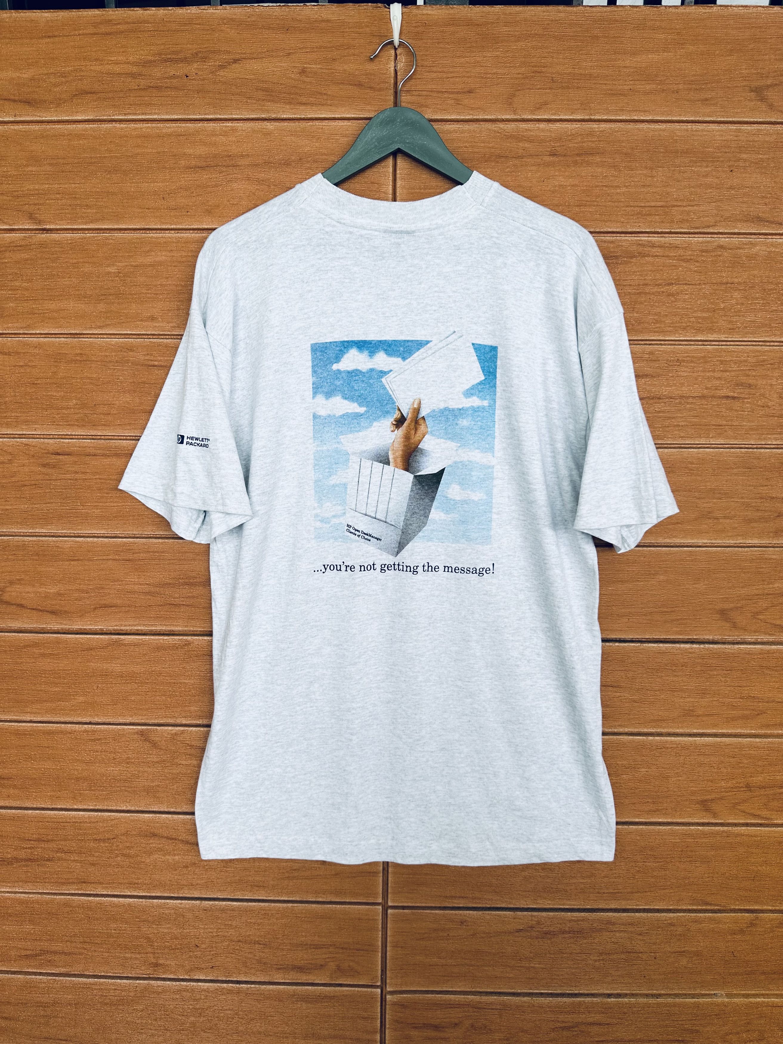 Apple Vintage 90s Hewlett Packard Promo T-Shirt Size US L / EU 52-54 / 3 - 2 Thumbnail