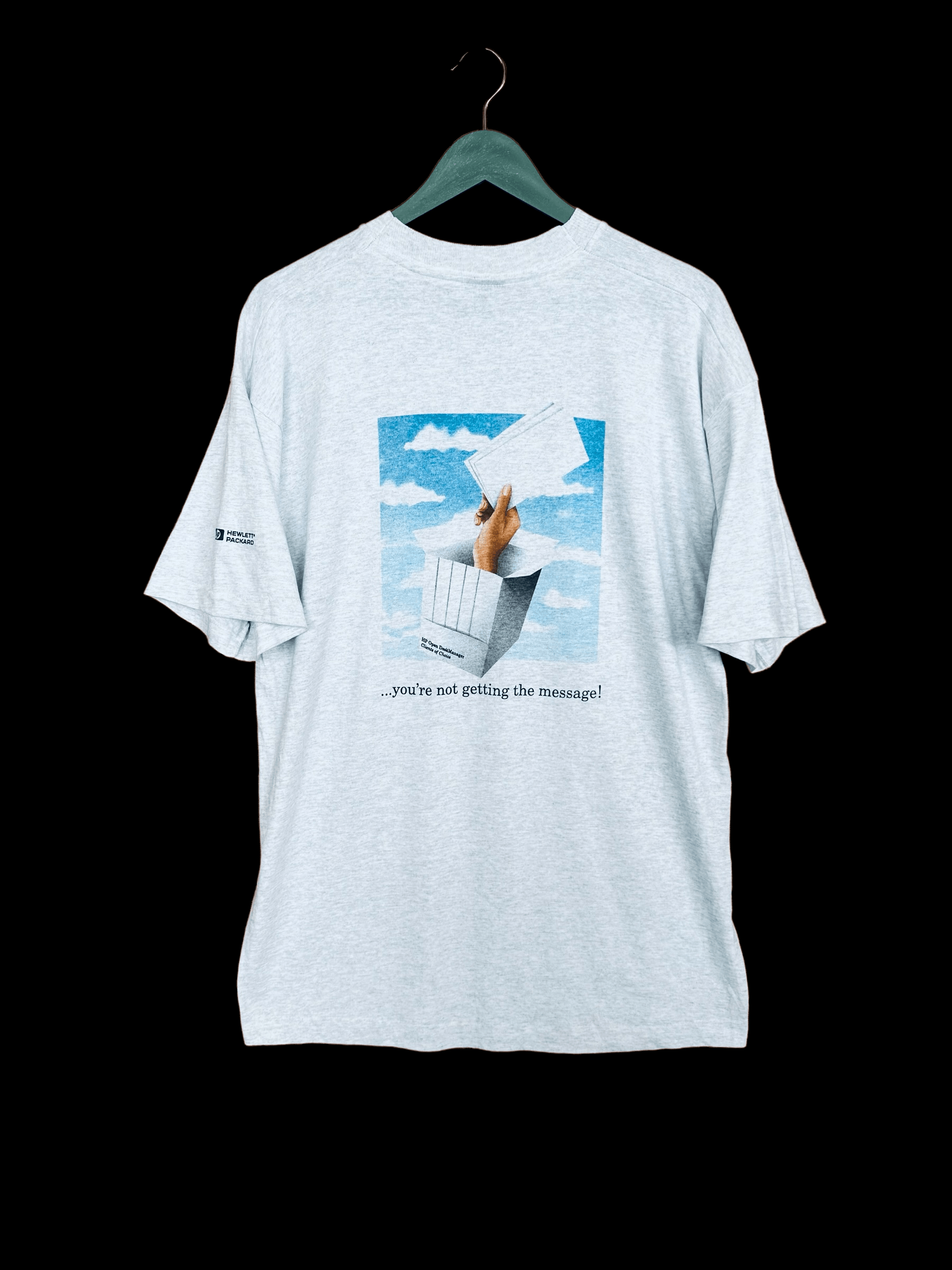 Apple Vintage 90s Hewlett Packard Promo T-Shirt Size US L / EU 52-54 / 3 - 1 Thumbnail